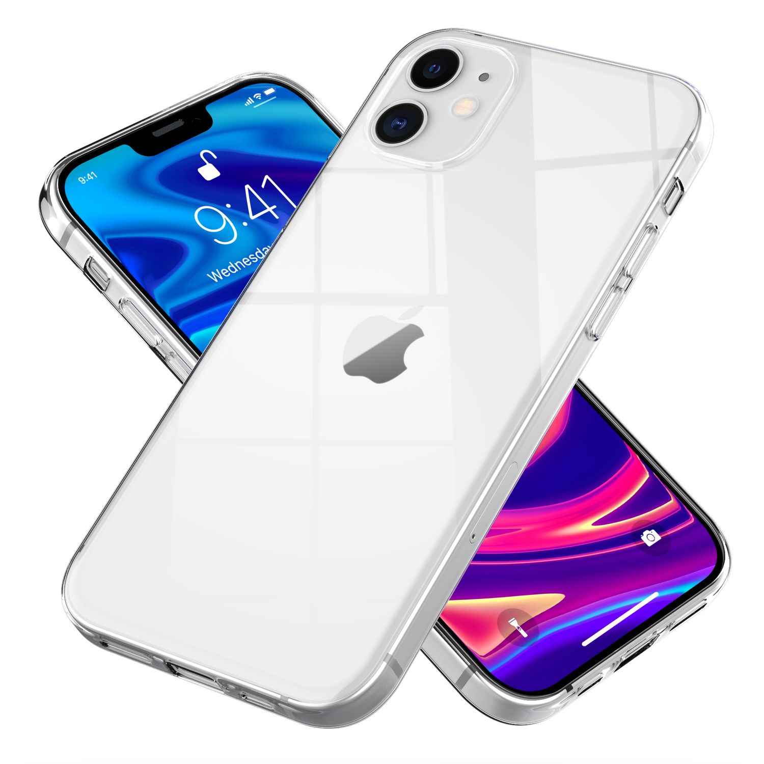 NALIA Handy Hülle für iPhone 12 / iPhone 12 Pro, Slim Case Schutz Tasche Cover