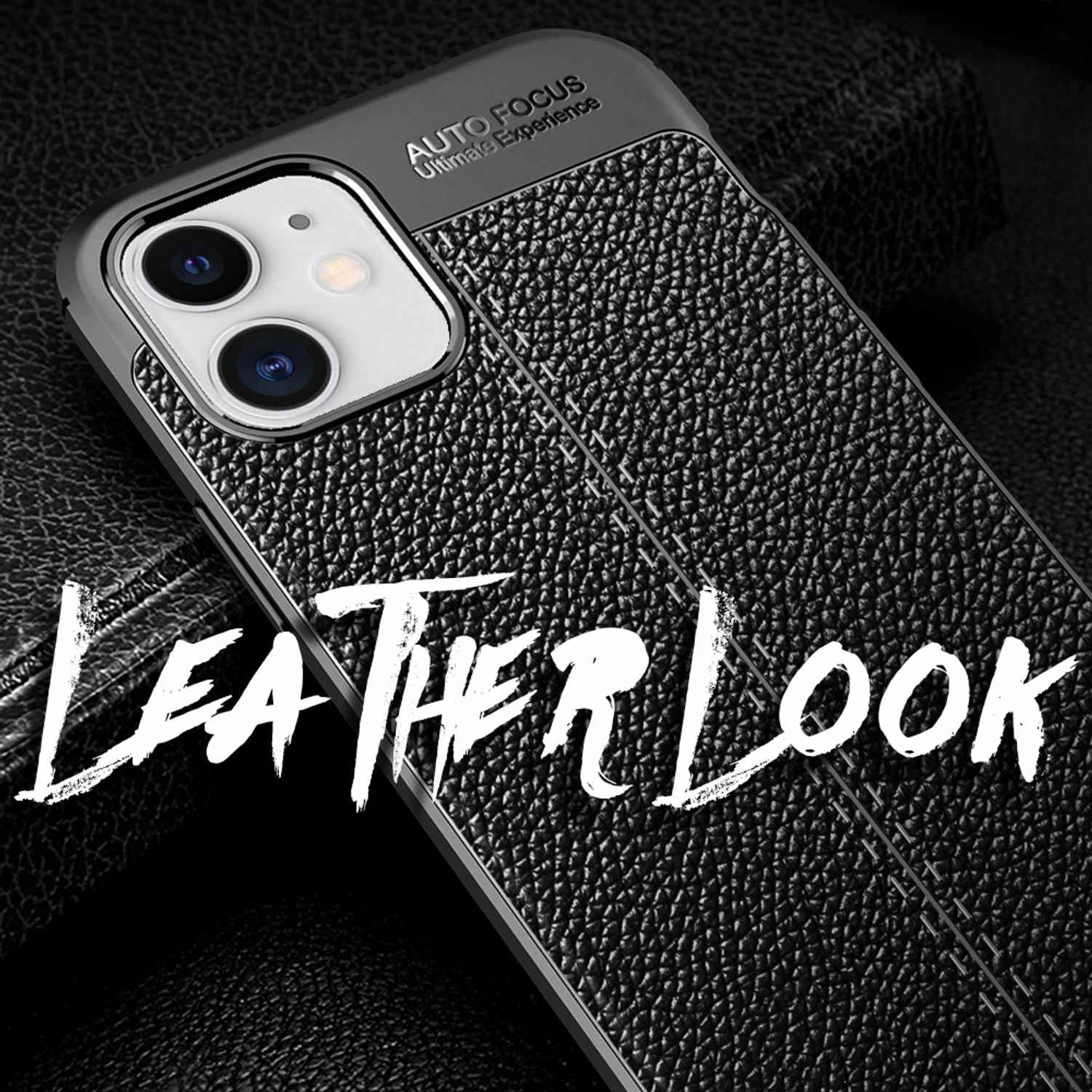 NALIA Leder Case für iPhone 12 mini, Silikon Handy Hülle Schutz Tasche Cover TPU