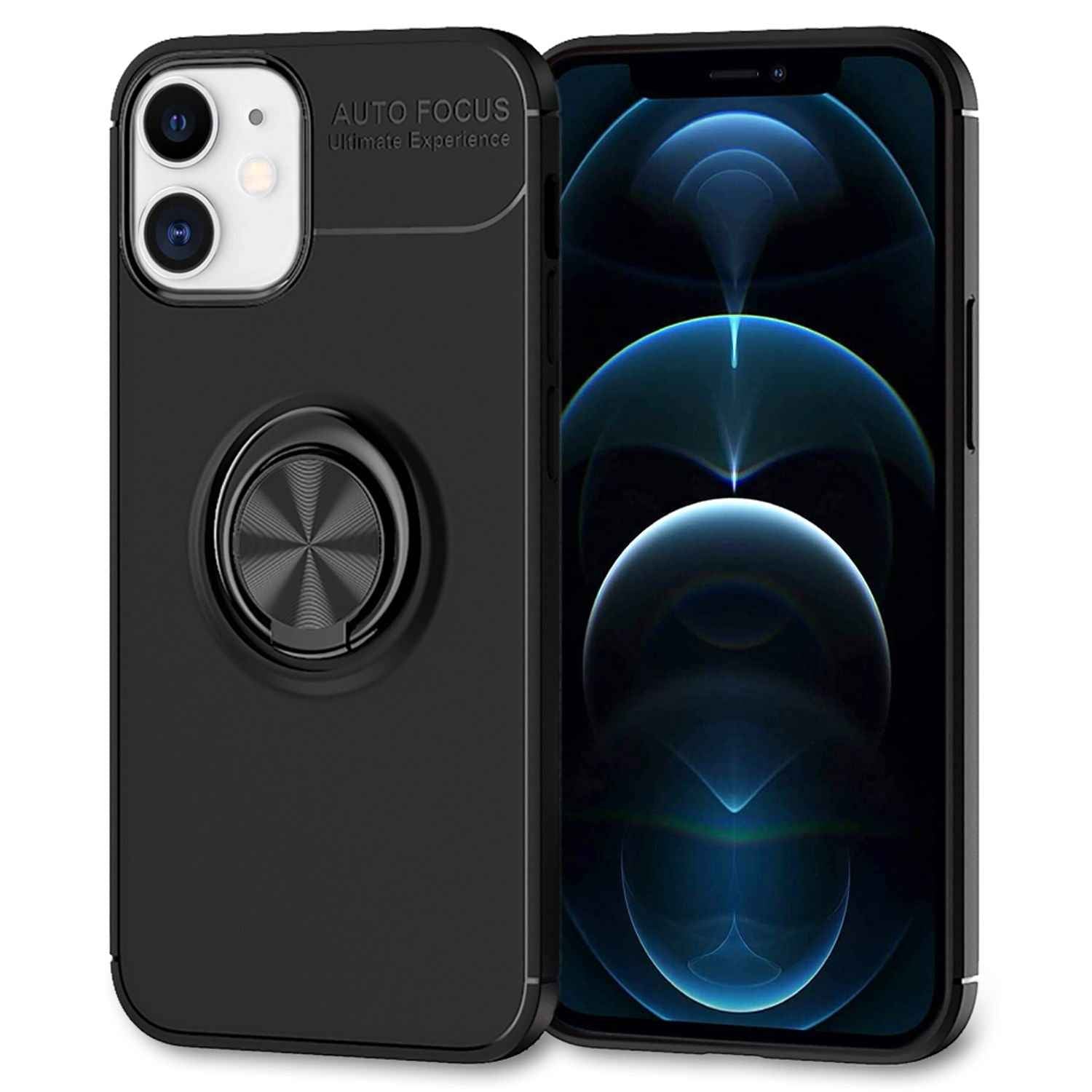 NALIA Ring Handyhülle für iPhone 12 / iPhone 12 Pro, Handy Cover Case Schutz Etui TPU
