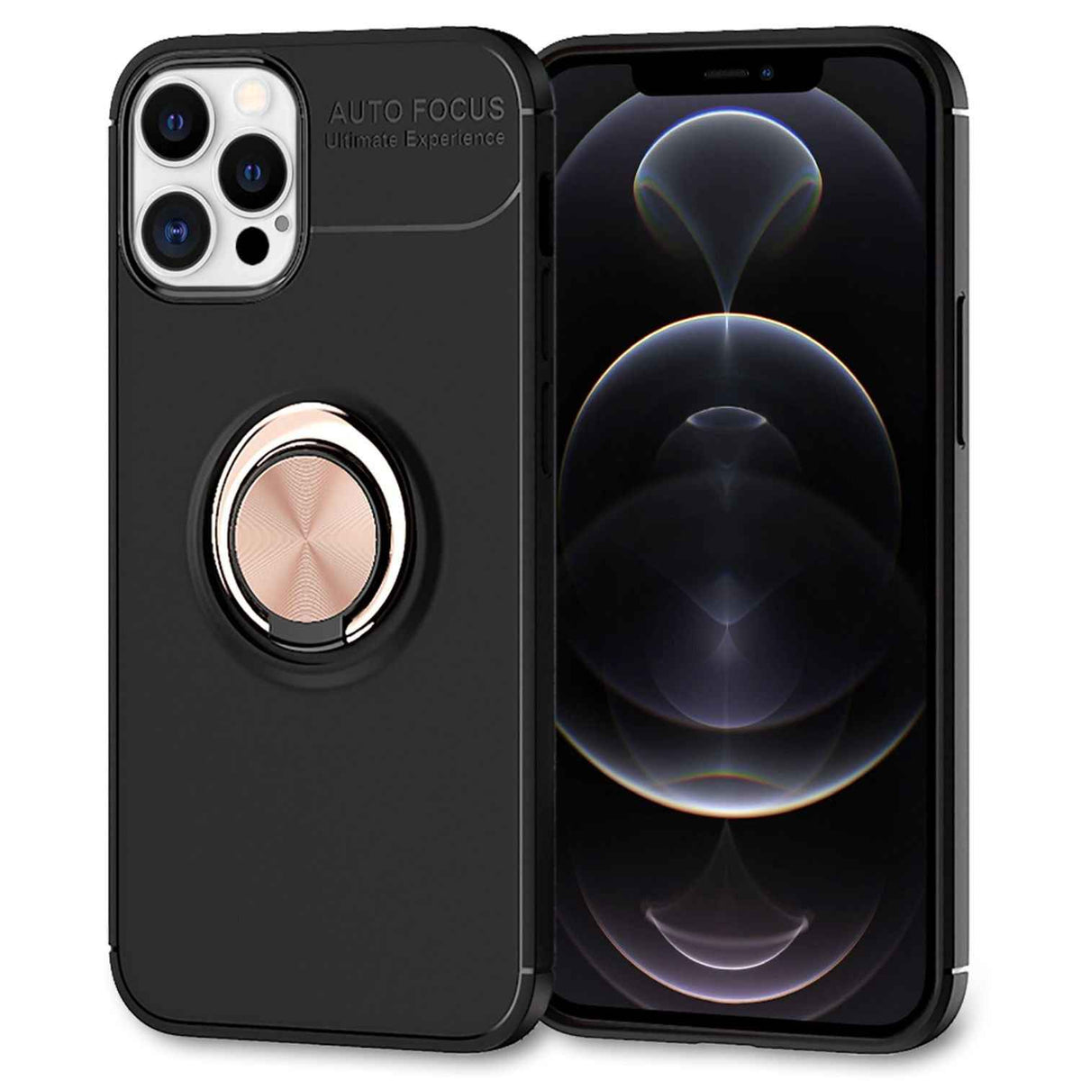 NALIA Ring Handyhülle für iPhone 12 Pro Max, Handy Cover Case Schutz Tasche TPU Etui