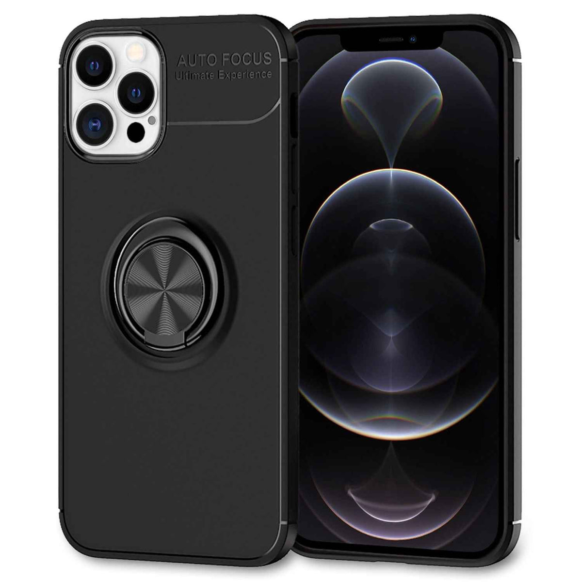 NALIA Ring Handyhülle für iPhone 12 Pro Max, Handy Cover Case Schutz Tasche TPU Etui
