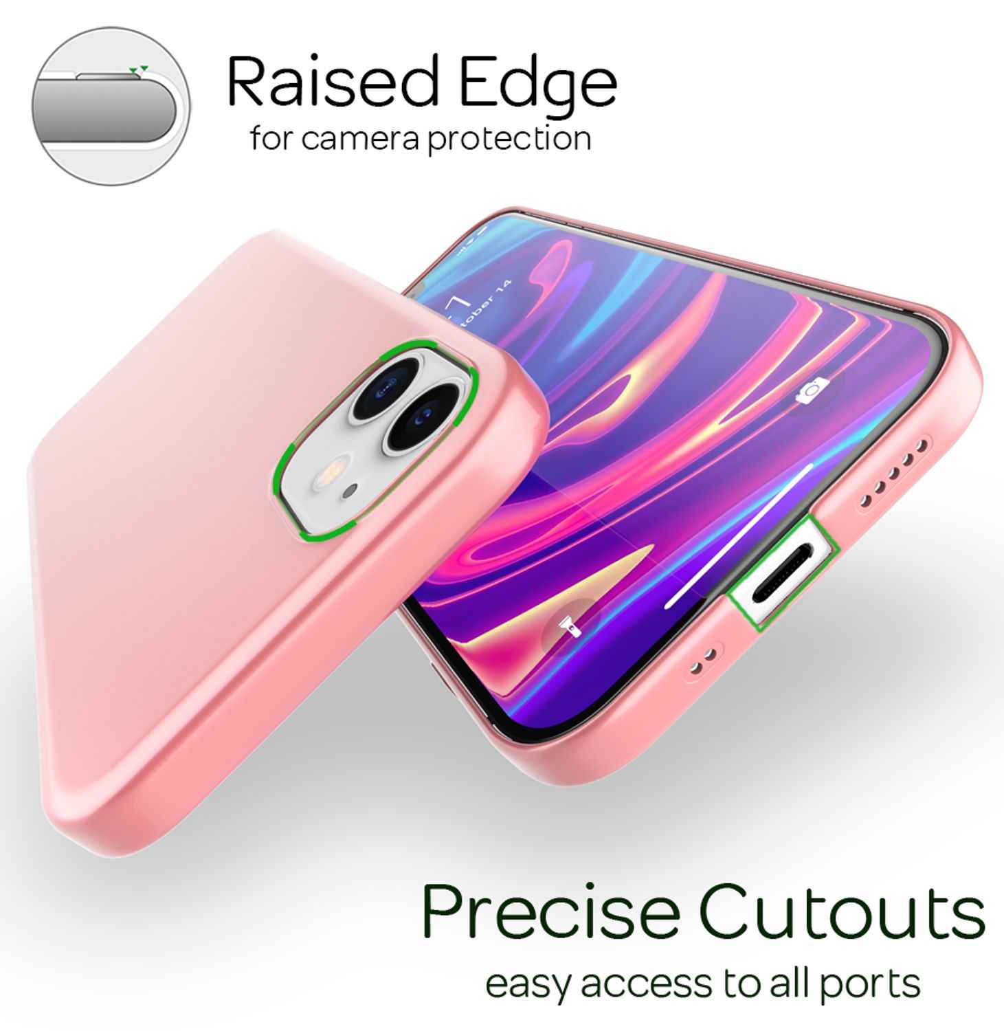NALIA Hard Case für iPhone 12 mini, Slim Cover Handy Hülle Schutz Tasche Schale