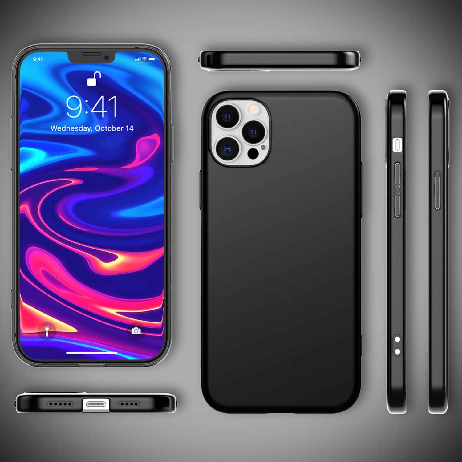 NALIA Hard Case für iPhone 12 Pro Max, Slim Cover Handy Hülle Schutz Tasche Etui