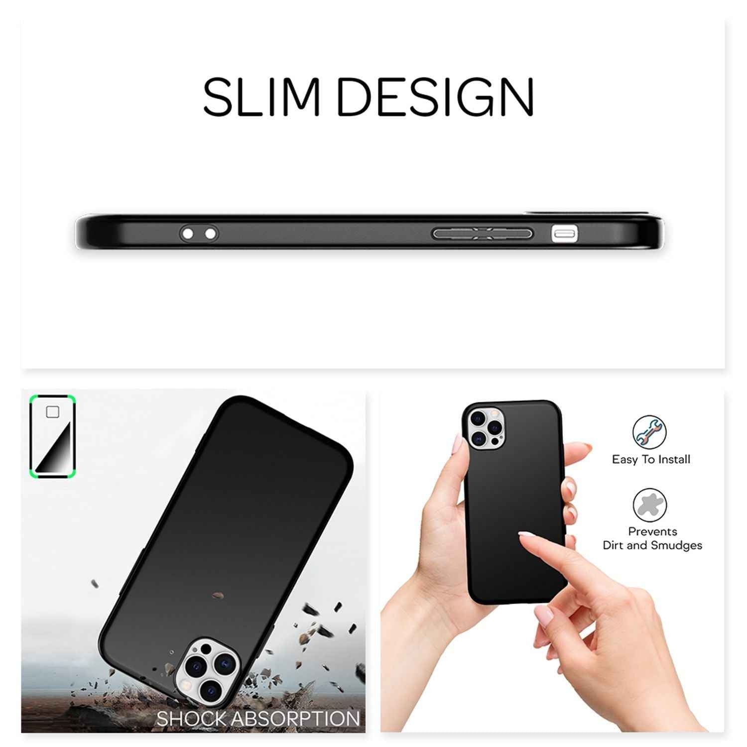 NALIA Hard Case für iPhone 12 Pro Max, Slim Cover Handy Hülle Schutz Tasche Etui