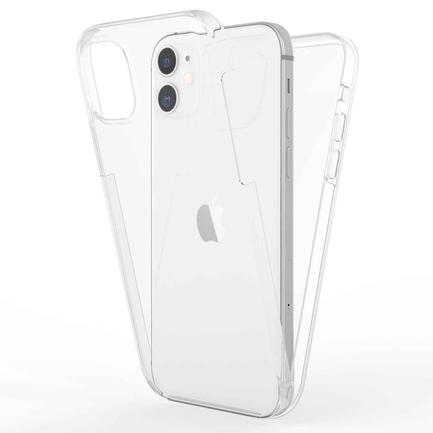 NALIA 360° Handy Hülle für iPhone 12 Mini, Full Cover Case Schutz Schale Etui