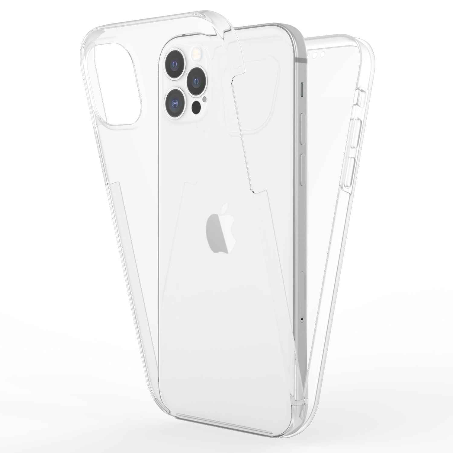 NALIA 360° Handy Hülle für iPhone 12 Pro Max, Full Cover Case Displayschutz Etui