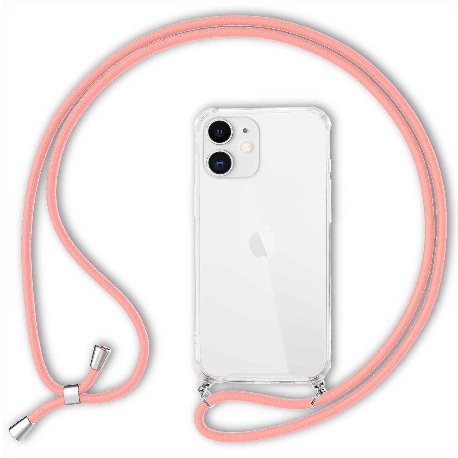 NALIA Handy Hülle mit Kette für iPhone 12/ iPhone 12 Pro, Hard Case Schutz Cover