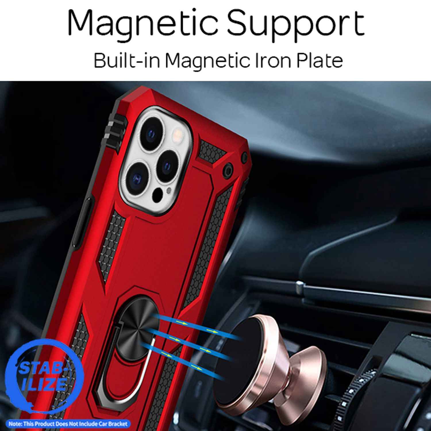 NALIA Ring Hülle für iPhone 12 Pro Max, Silikon Cover Hard Case Handy Etui Slim