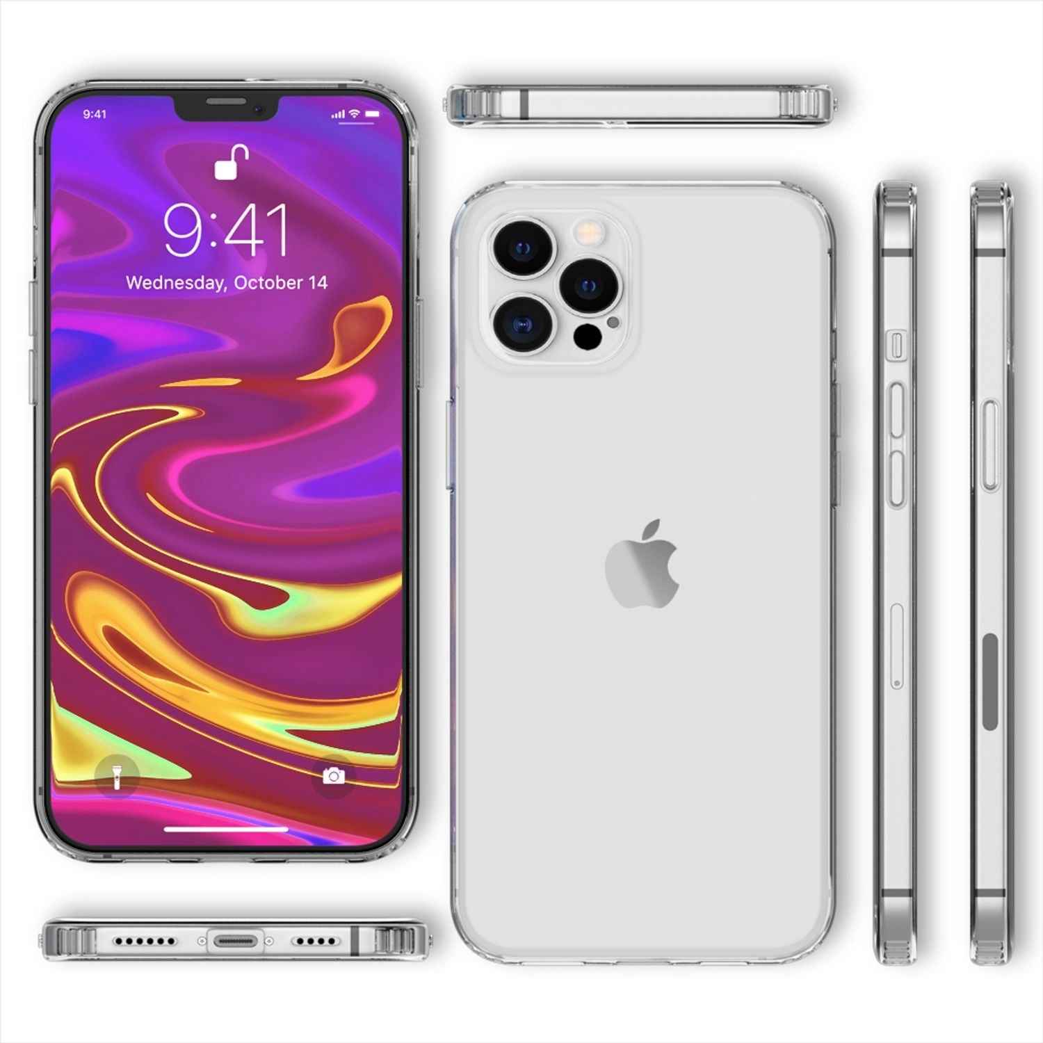 NALIA Handy Hülle für iPhone 12 Pro Max, Hard Cover & Silikon Bumper Schutz Case