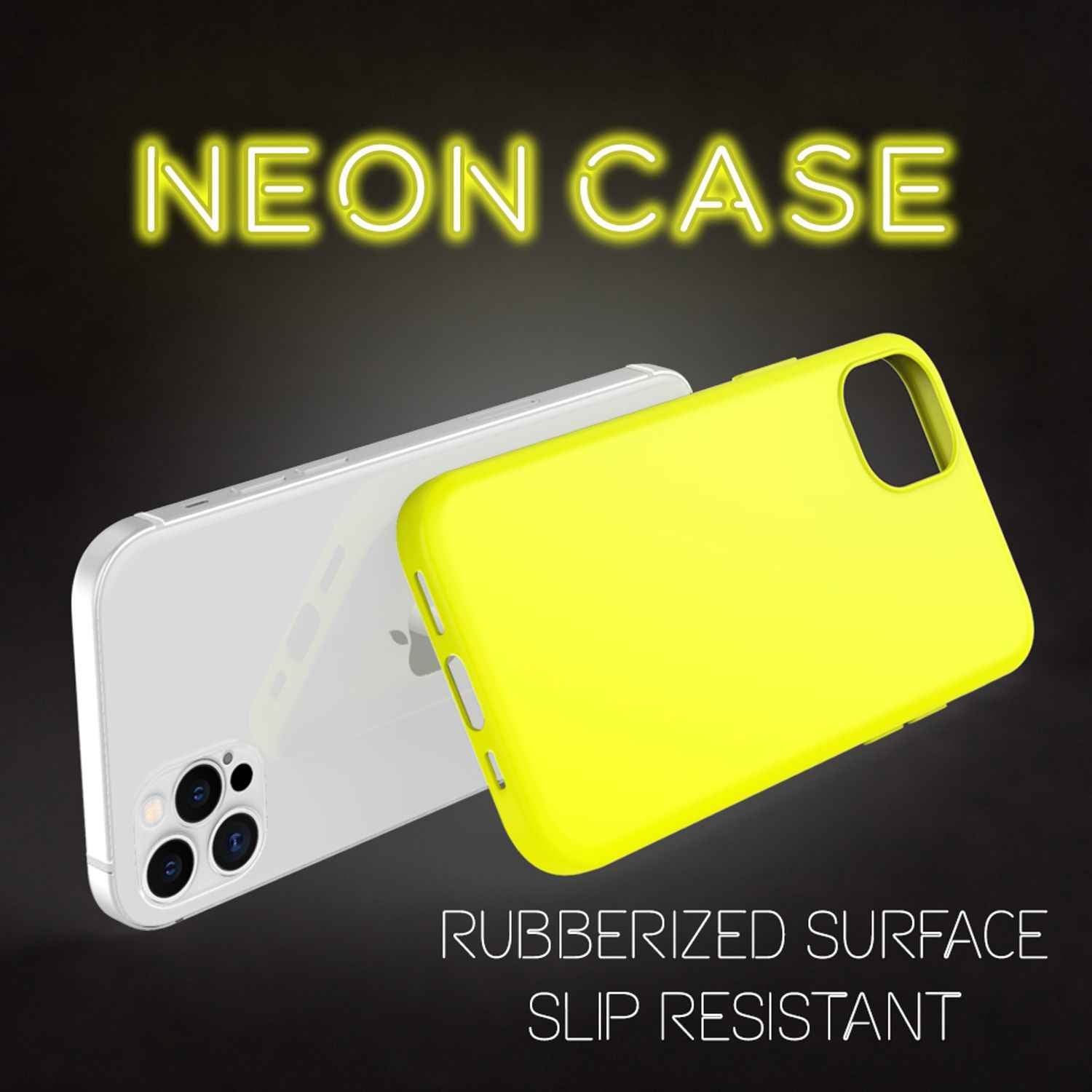 NALIA Neon Handy Hülle für iPhone 12 Pro Max, Slim Case Schutz Cover Etui Bumper