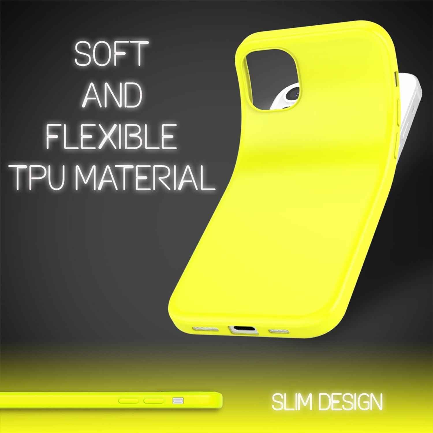 NALIA Neon Handy Hülle für iPhone 12 Pro Max, Slim Case Schutz Cover Etui Bumper