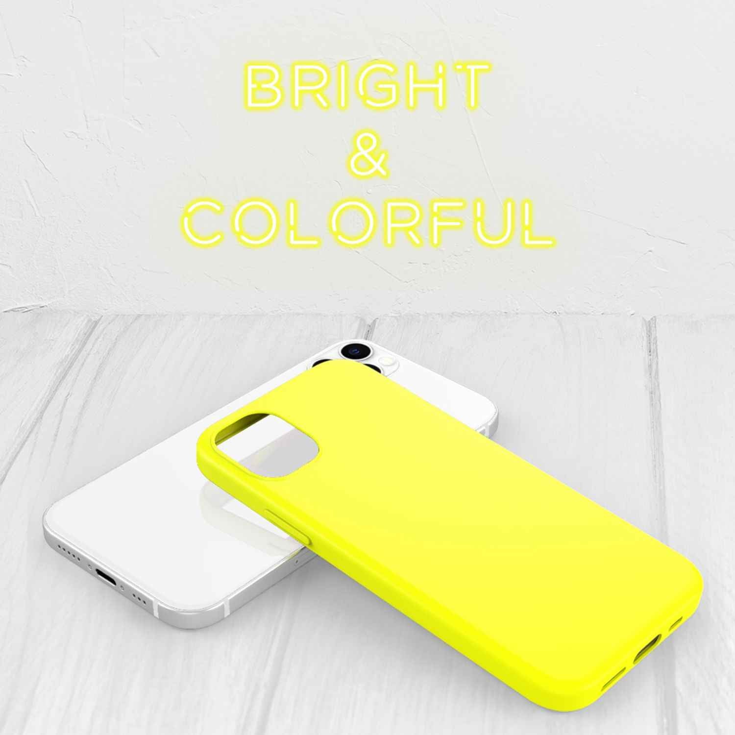 NALIA Neon Handy Hülle für iPhone 12 Pro Max, Slim Case Schutz Cover Etui Bumper