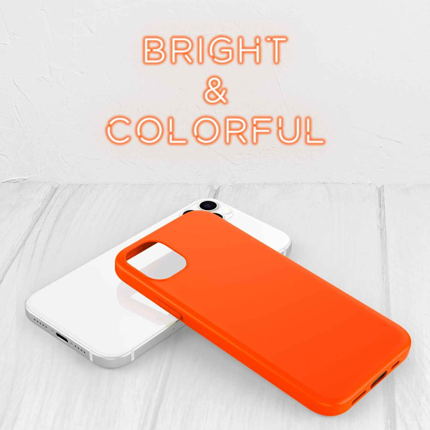 NALIA Neon Handy Hülle für iPhone 12 Pro Max, Slim Case Schutz Cover Etui Bumper