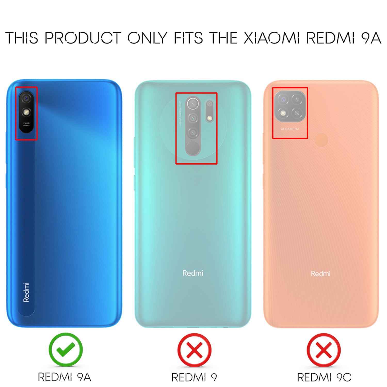 NALIA Design Handy Hülle Xiaomi Redmi 9A, Carbon Look Tasche Case Cover Bumper