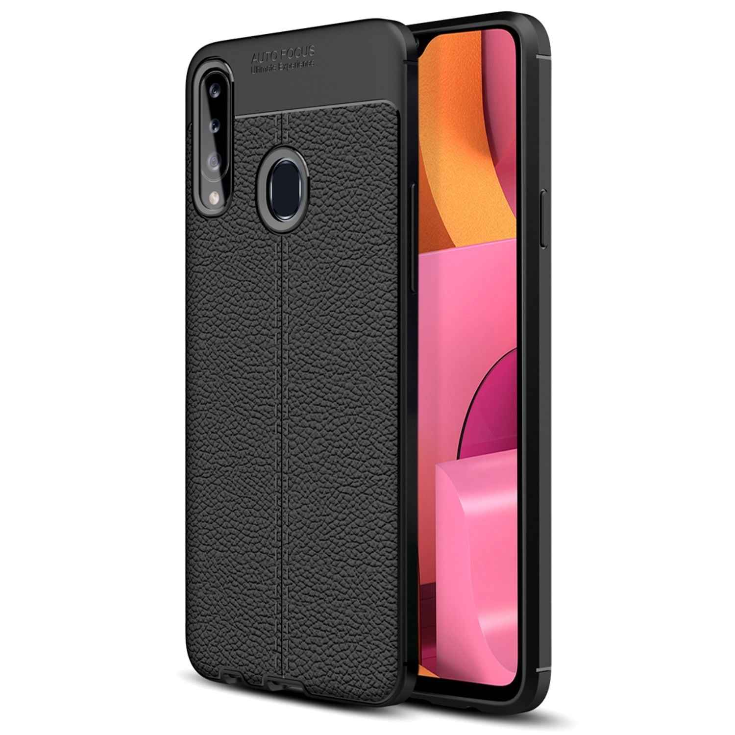 NALIA Design Handy Hülle für Samsung Galaxy A20s, Leder Look Case Cover Etui