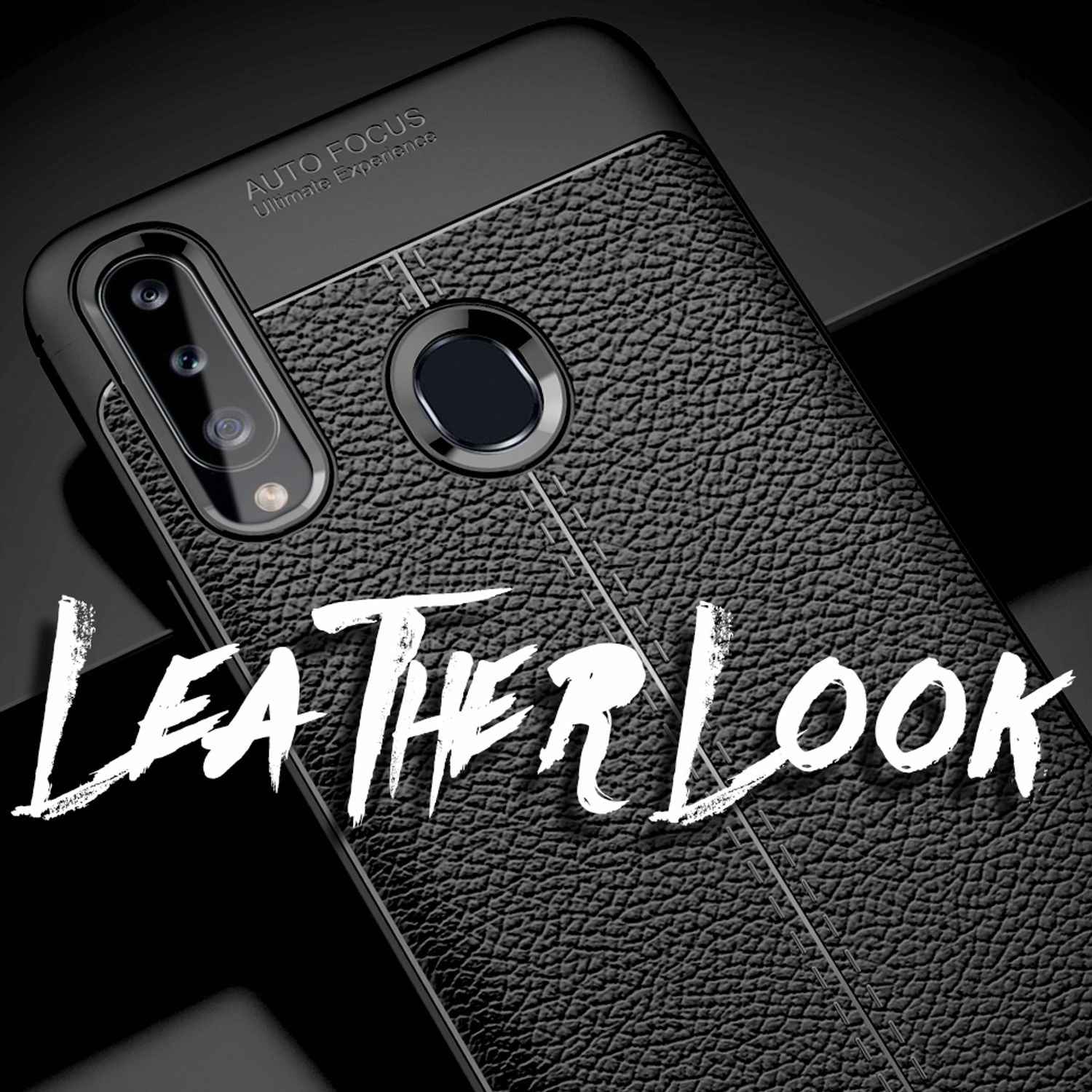 NALIA Design Handy Hülle für Samsung Galaxy A20s, Leder Look Case Cover Etui