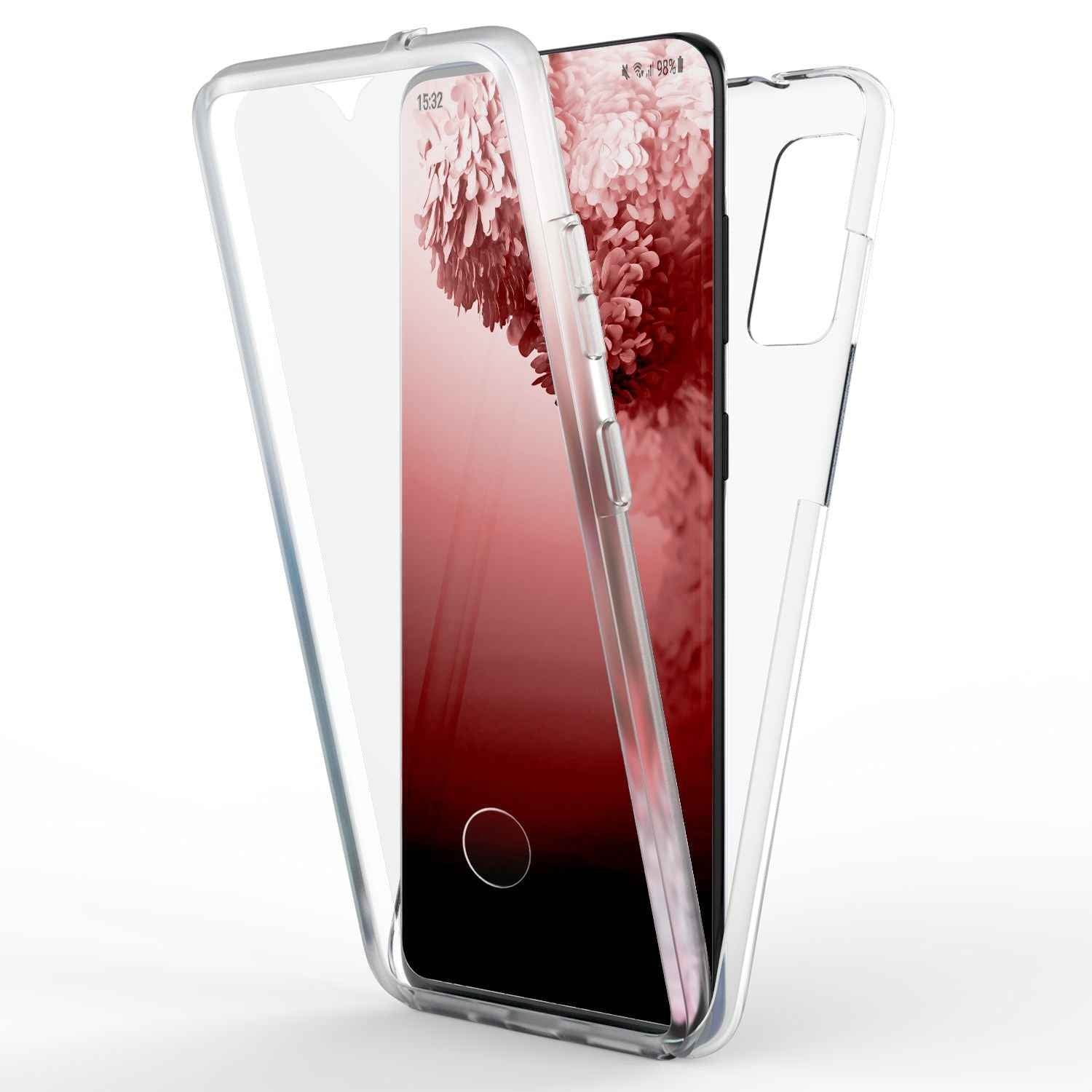 NALIA 360° Handy Hülle für Samsung Galaxy S20 Plus, Clear Case Schutz Cover Etui