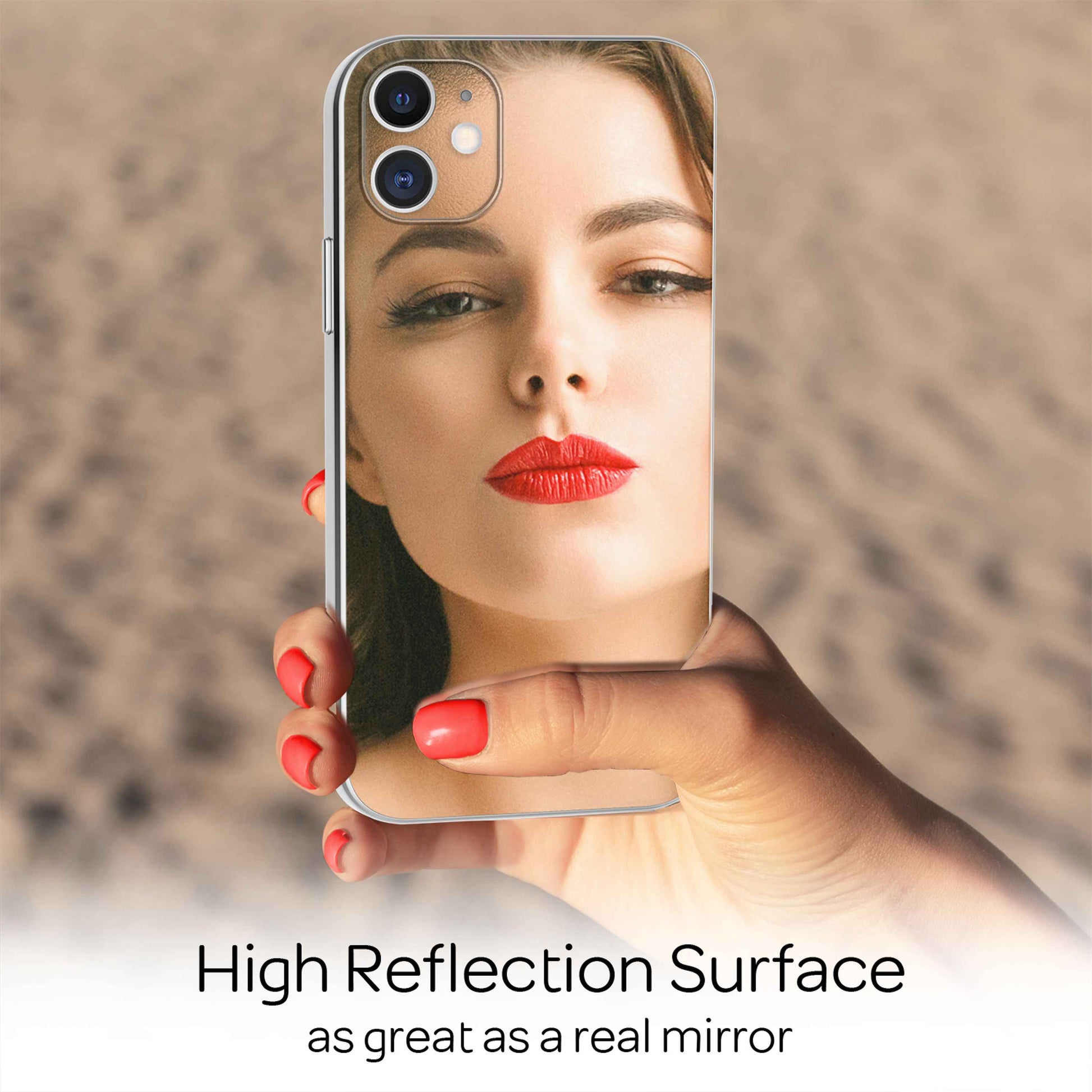 NALIA Spiegel Hart Glas Hülle für  iPhone 12 Mini, Mirror Schutz Case Bumper