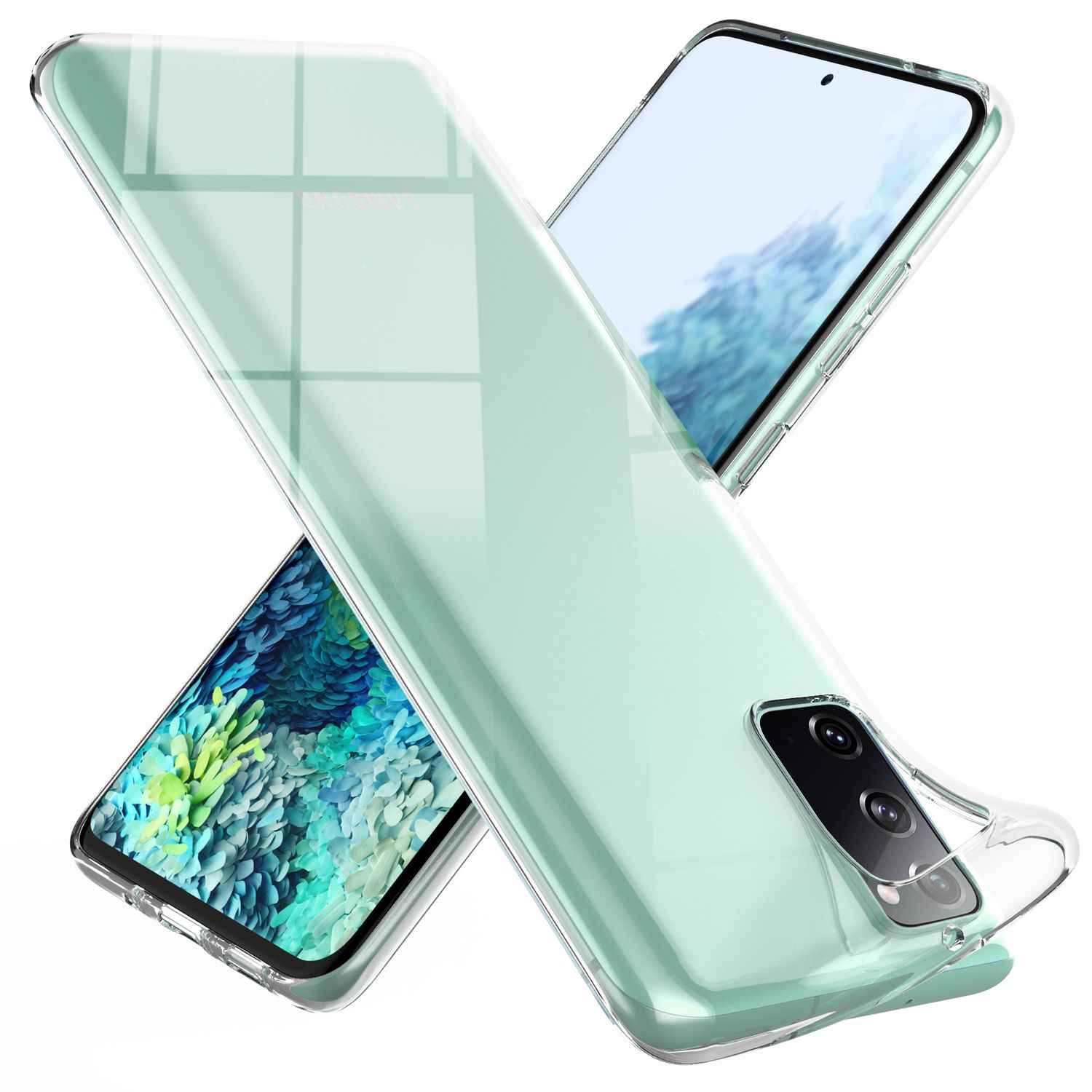NALIA Handy Hülle für Samsung Galaxy S20 FE, Transparent Silikon Cover Case Etui