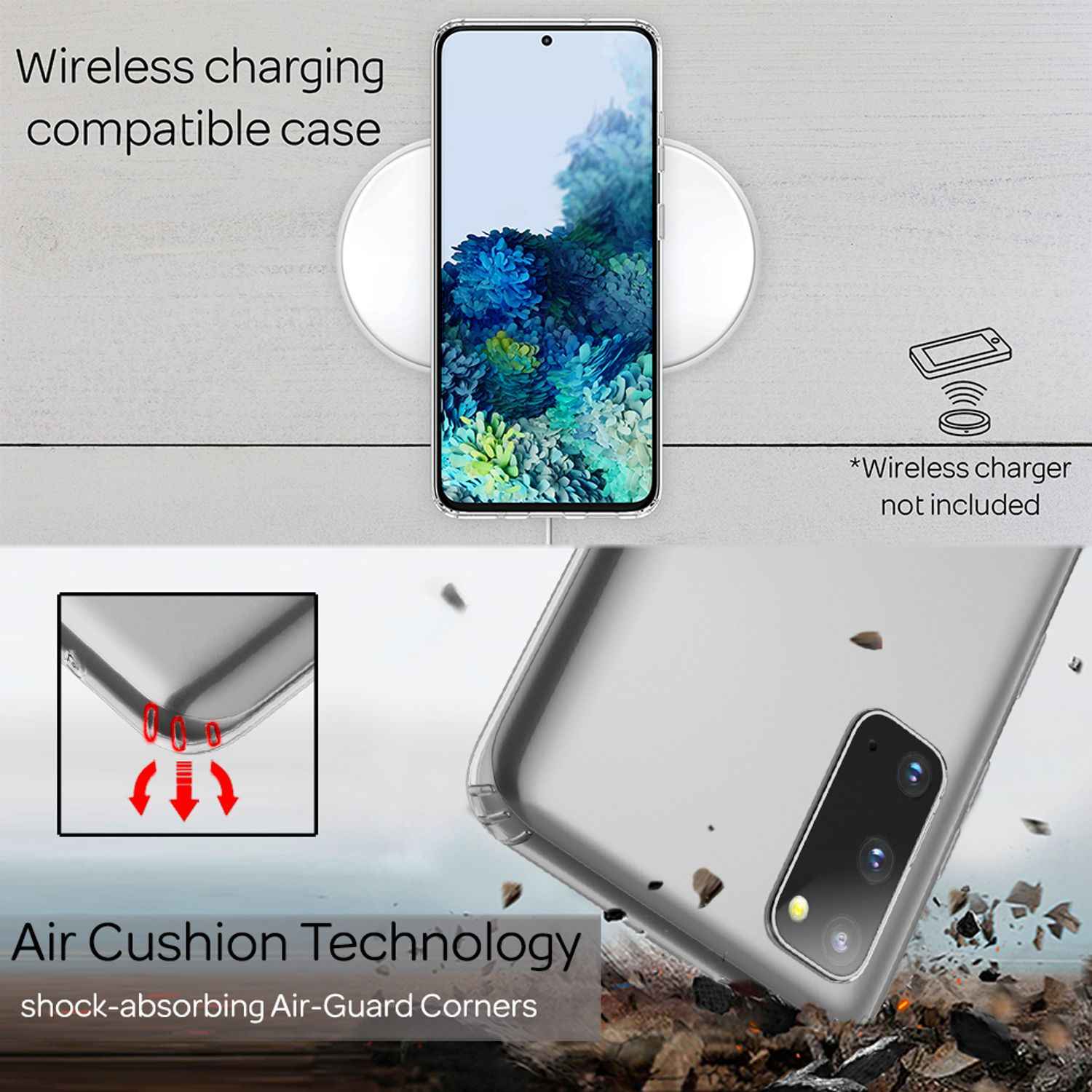NALIA Klare Schutz Hülle für Samsung Galaxy S20 / S20 5G, Hard Case Handy Cover