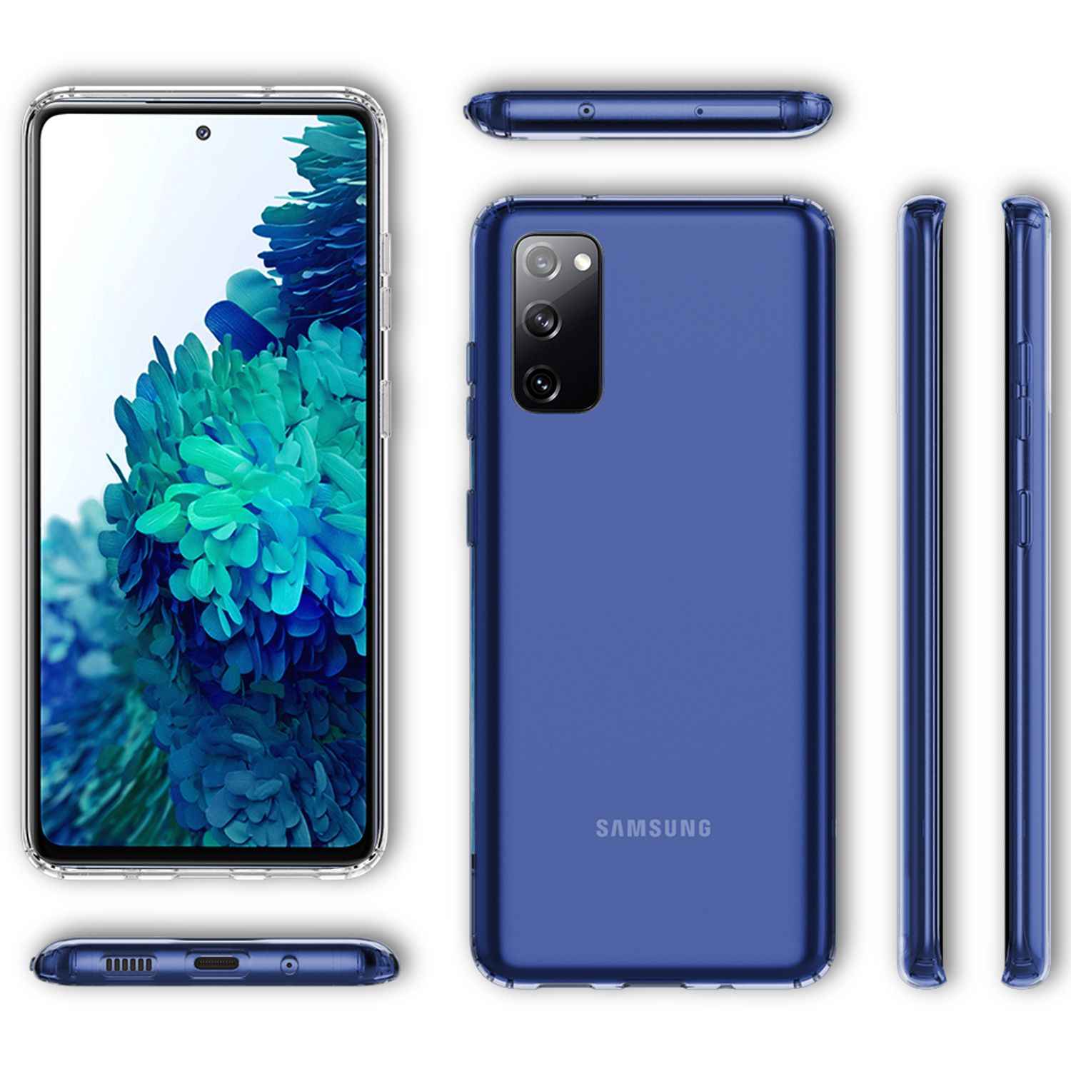 NALIA Klare Schutz Hülle für Samsung Galaxy S20 FE, Hard Case Clear Handy Cover