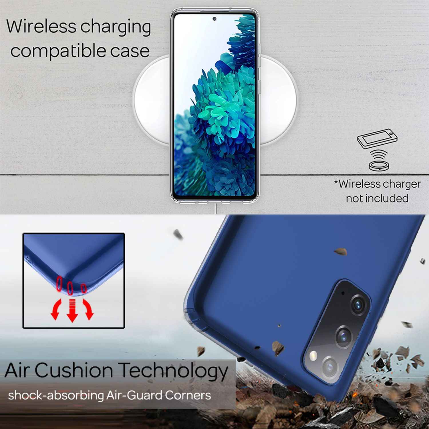 NALIA Klare Schutz Hülle für Samsung Galaxy S20 FE, Hard Case Clear Handy Cover