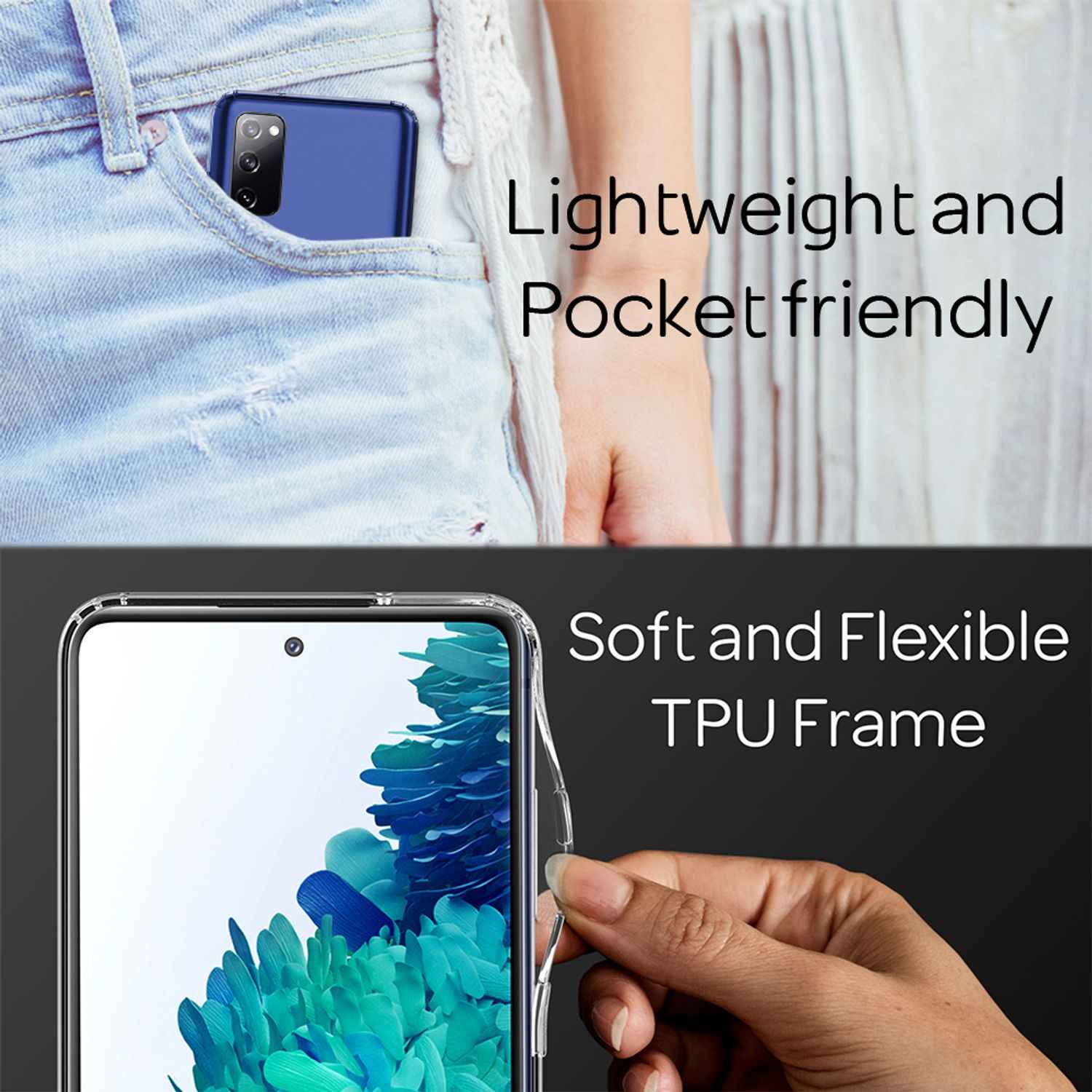 NALIA Klare Schutz Hülle für Samsung Galaxy S20 FE, Hard Case Clear Handy Cover