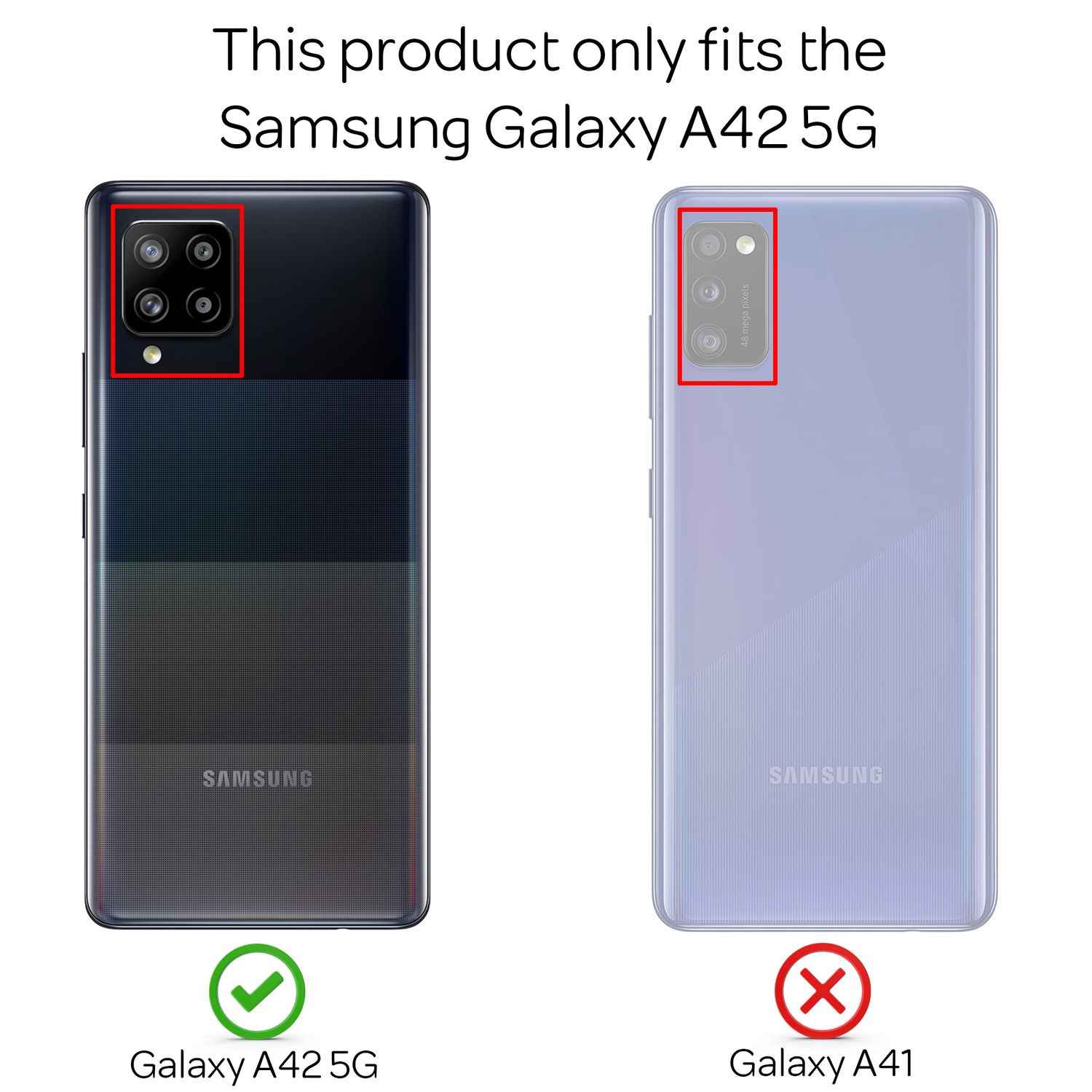 NALIA Ring Handyhülle für Samsung Galaxy A42 5G, Handy Cover Schutz Tasche Etui Case