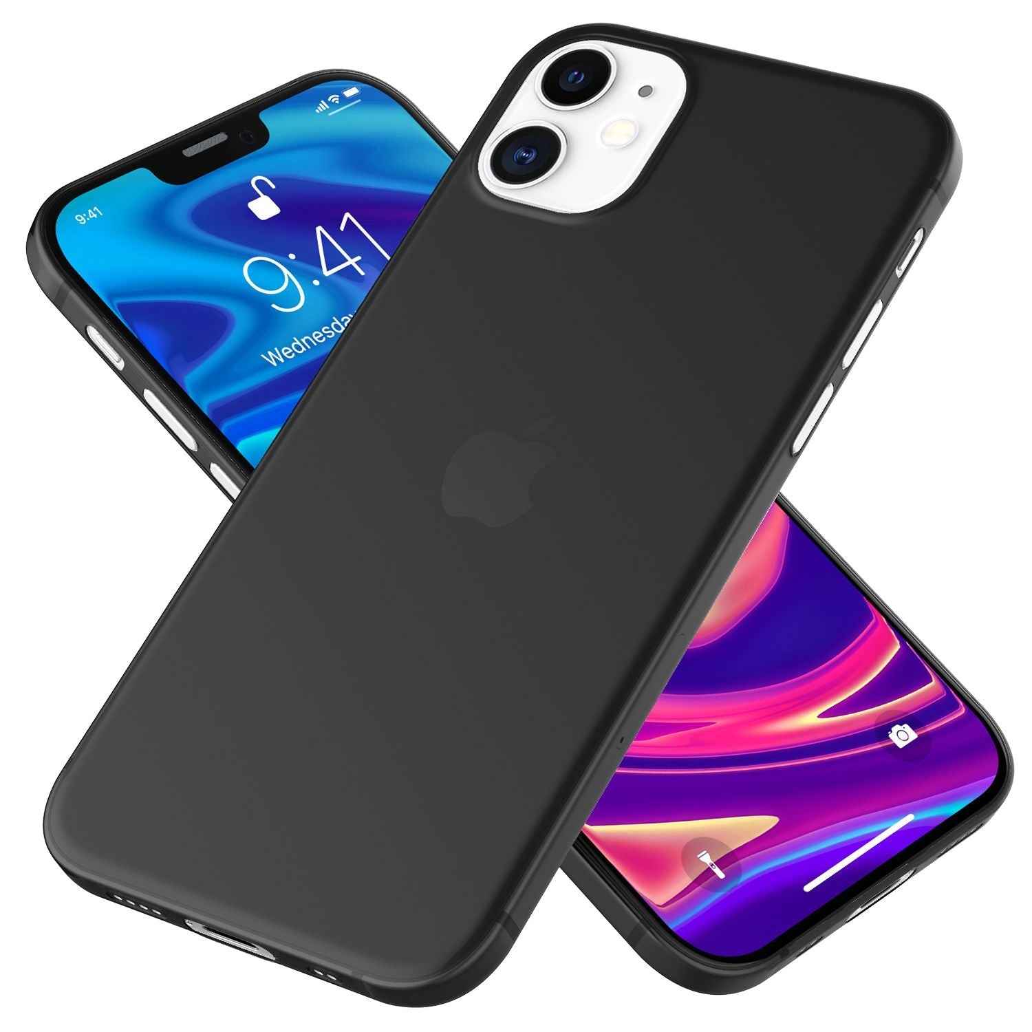 NALIA Extra Dünn Hard Case für iPhone 12 Mini, Ultra Slim Handy Hülle Cover Etui