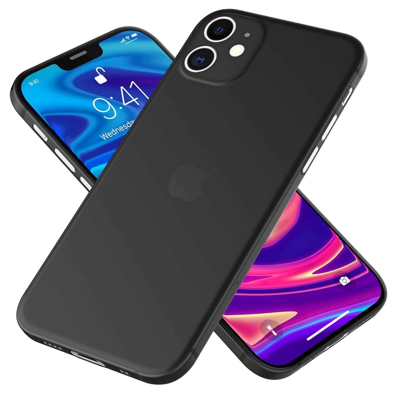 NALIA Extra Dünn Hard Case für iPhone 12 Mini, Ultra Slim Handy Hülle Cover Etui