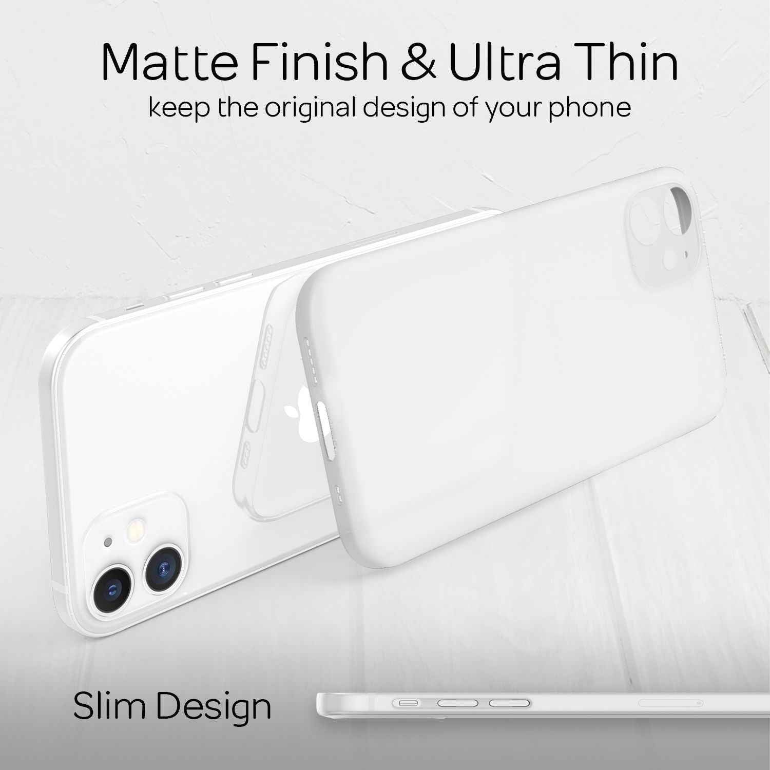 NALIA Extra Dünn Hard Case für iPhone 12 Mini, Ultra Slim Handy Hülle Cover Etui