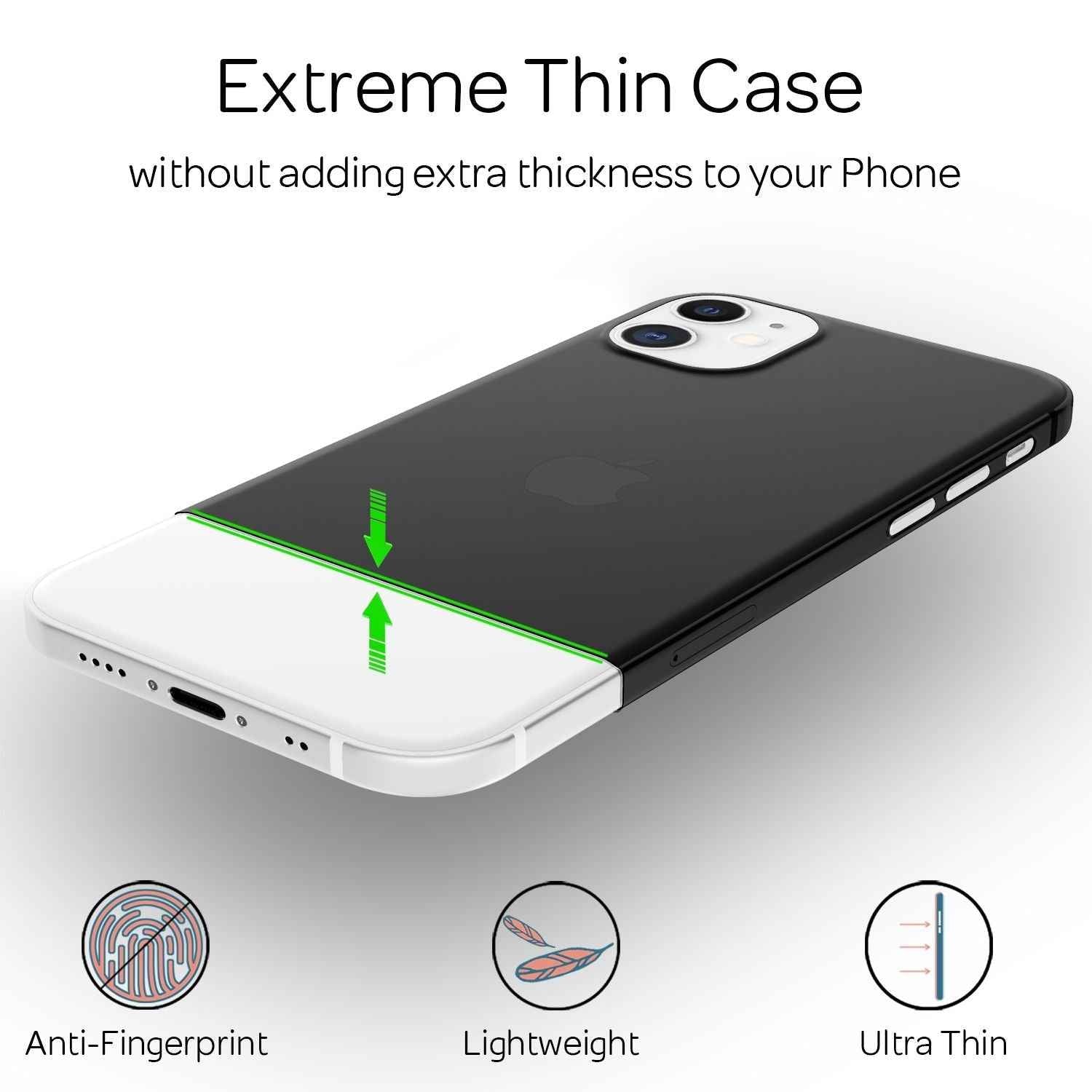 NALIA Extra Dünn Hard Case für iPhone 12 Mini, Ultra Slim Handy Hülle Cover Etui