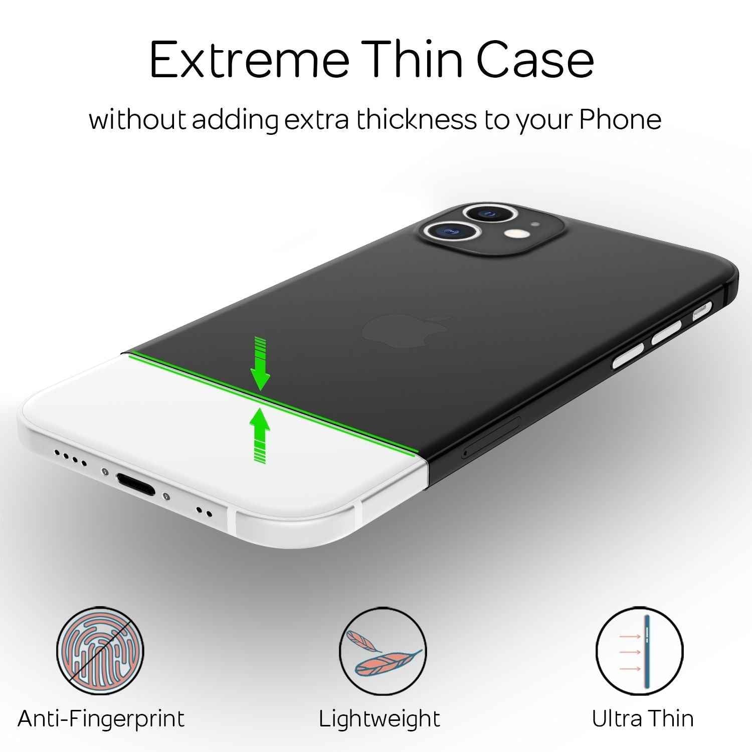 NALIA Extra Dünn Hard Case für iPhone 12 Mini, Ultra Slim Handy Hülle Cover Etui