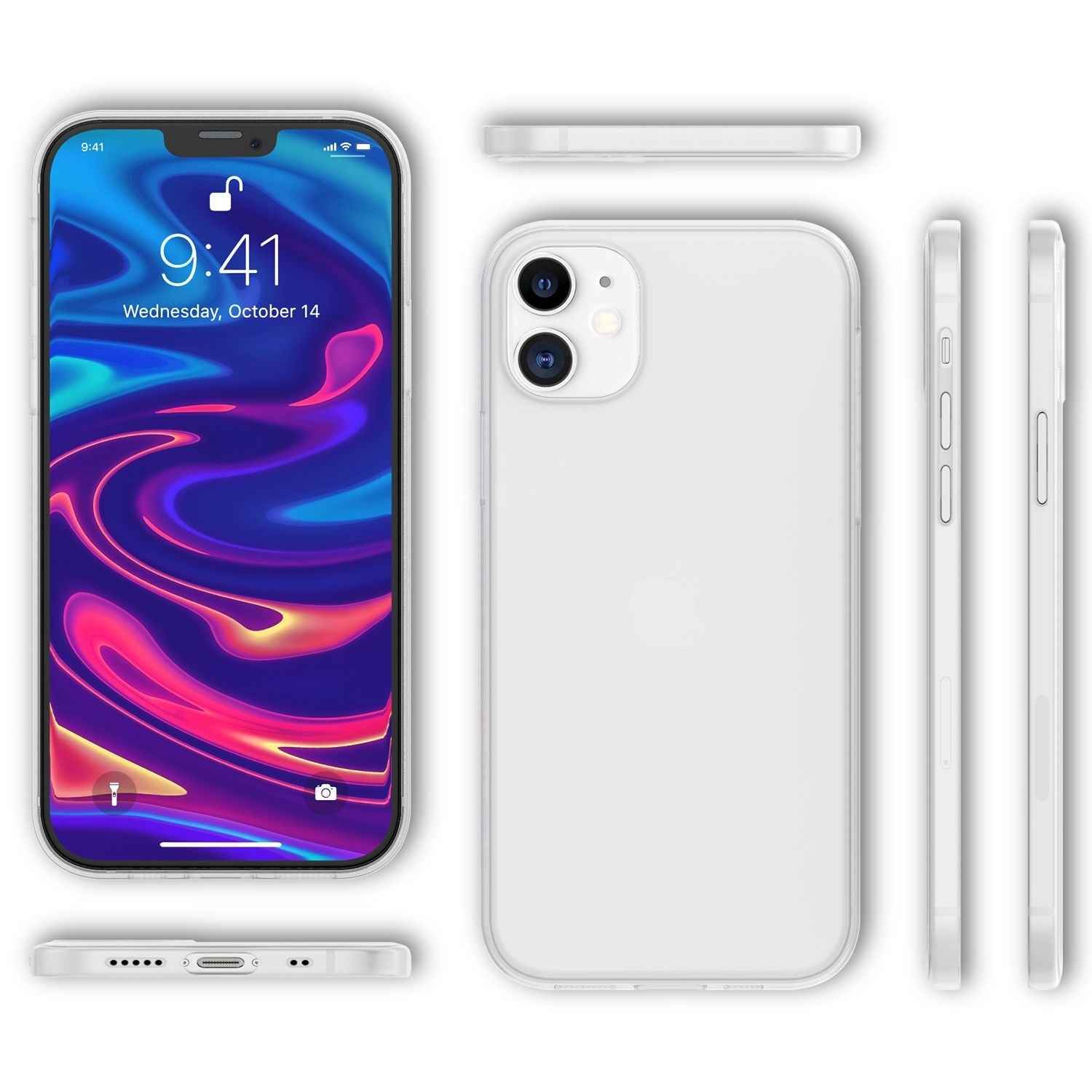 NALIA Extra Dünn Hard Case für iPhone 12 Mini, Ultra Slim Handy Hülle Cover Etui