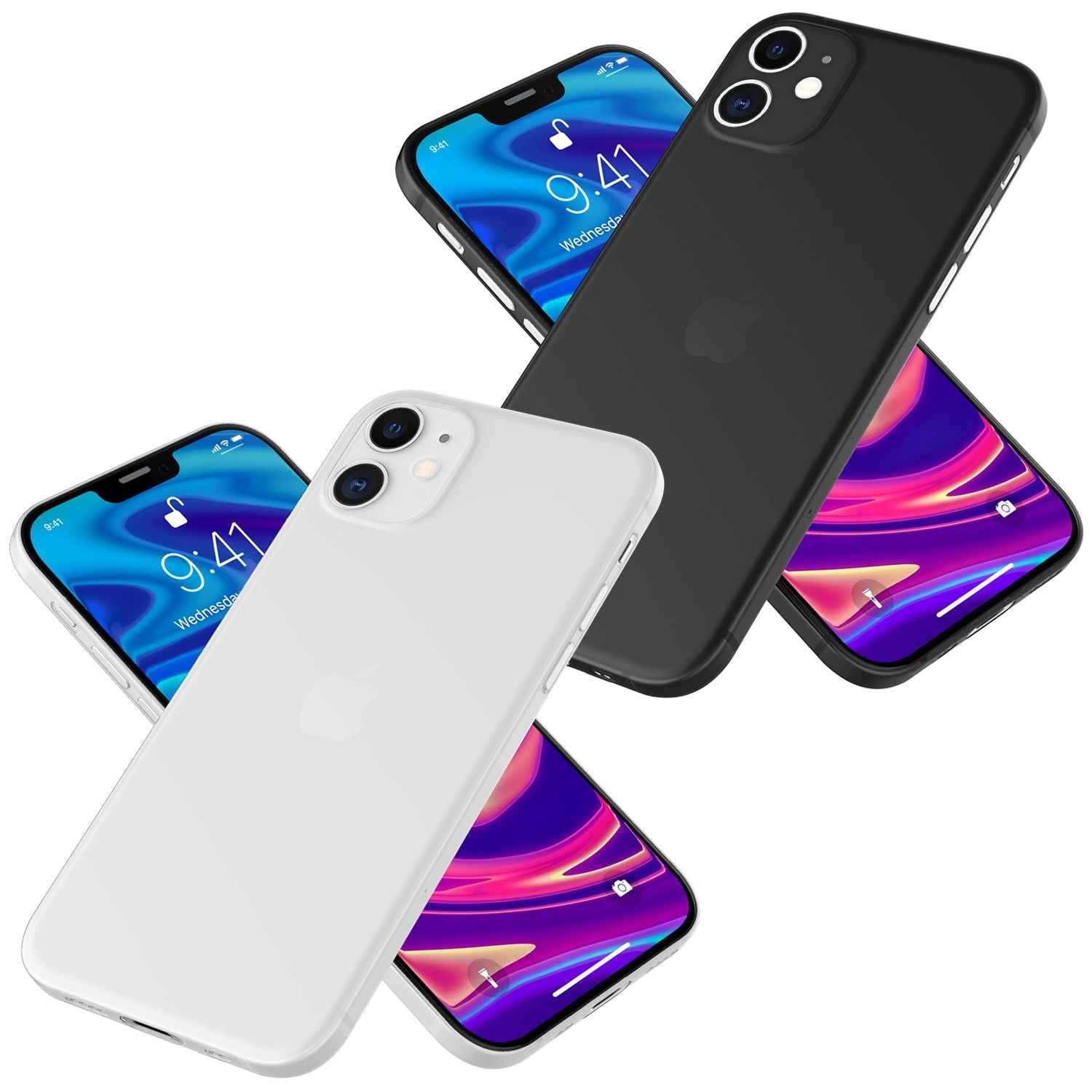 NALIA Extra Dünn Hard Case für iPhone 12 Mini, Ultra Slim Handy Hülle Cover Etui