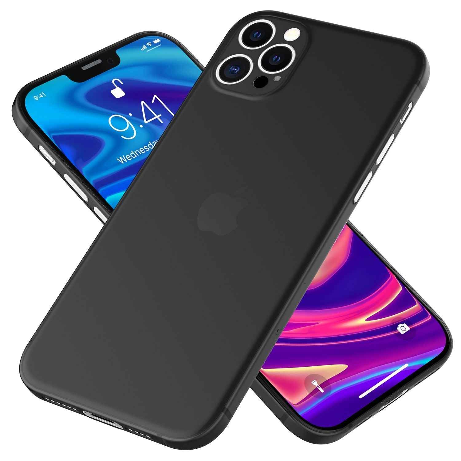 NALIA Extra Dünn Hard Case für iPhone 12 Pro, Ultra Slim Handy Hülle