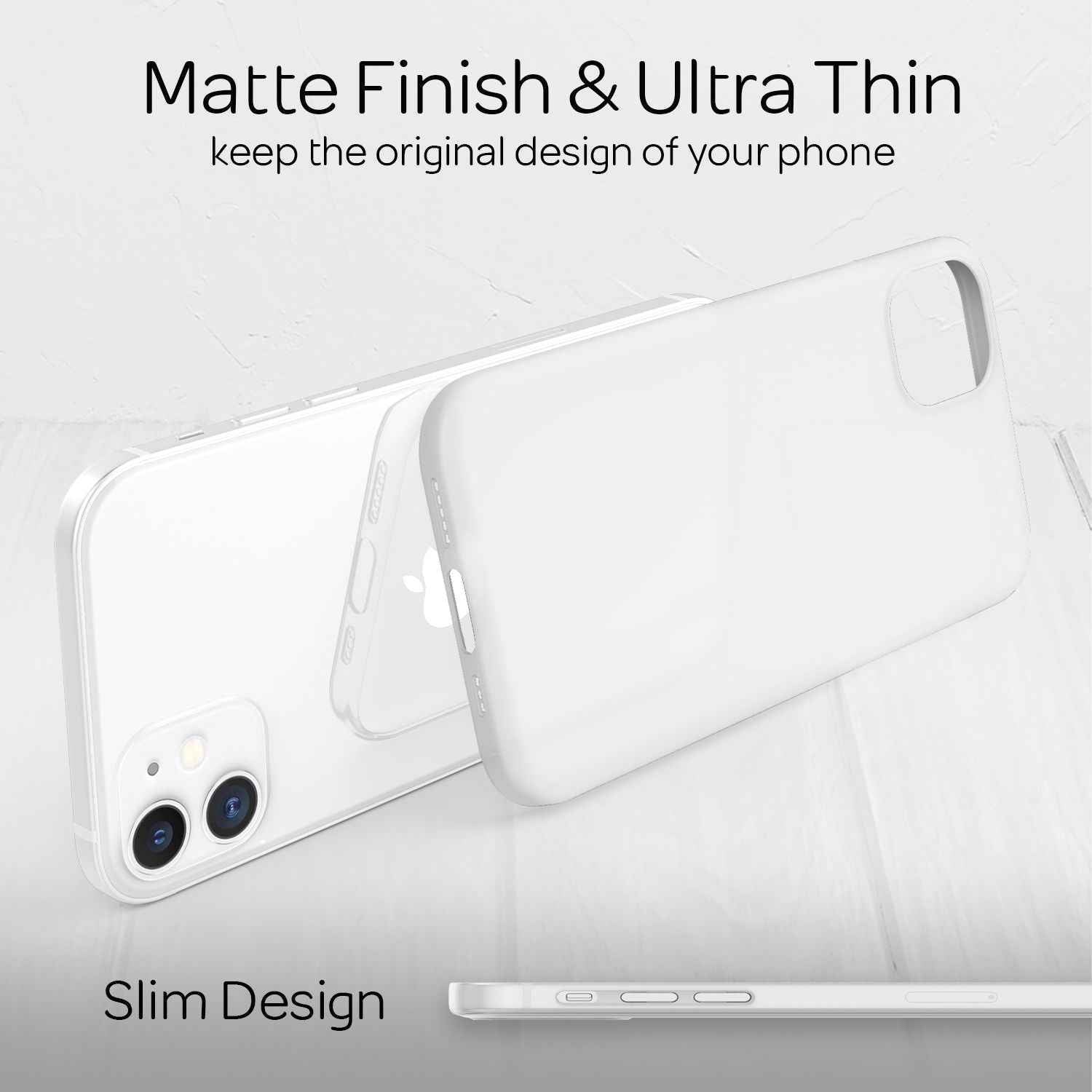 NALIA Extra Dünn Hard Case für iPhone 12 Pro, Ultra Slim Handy Hülle