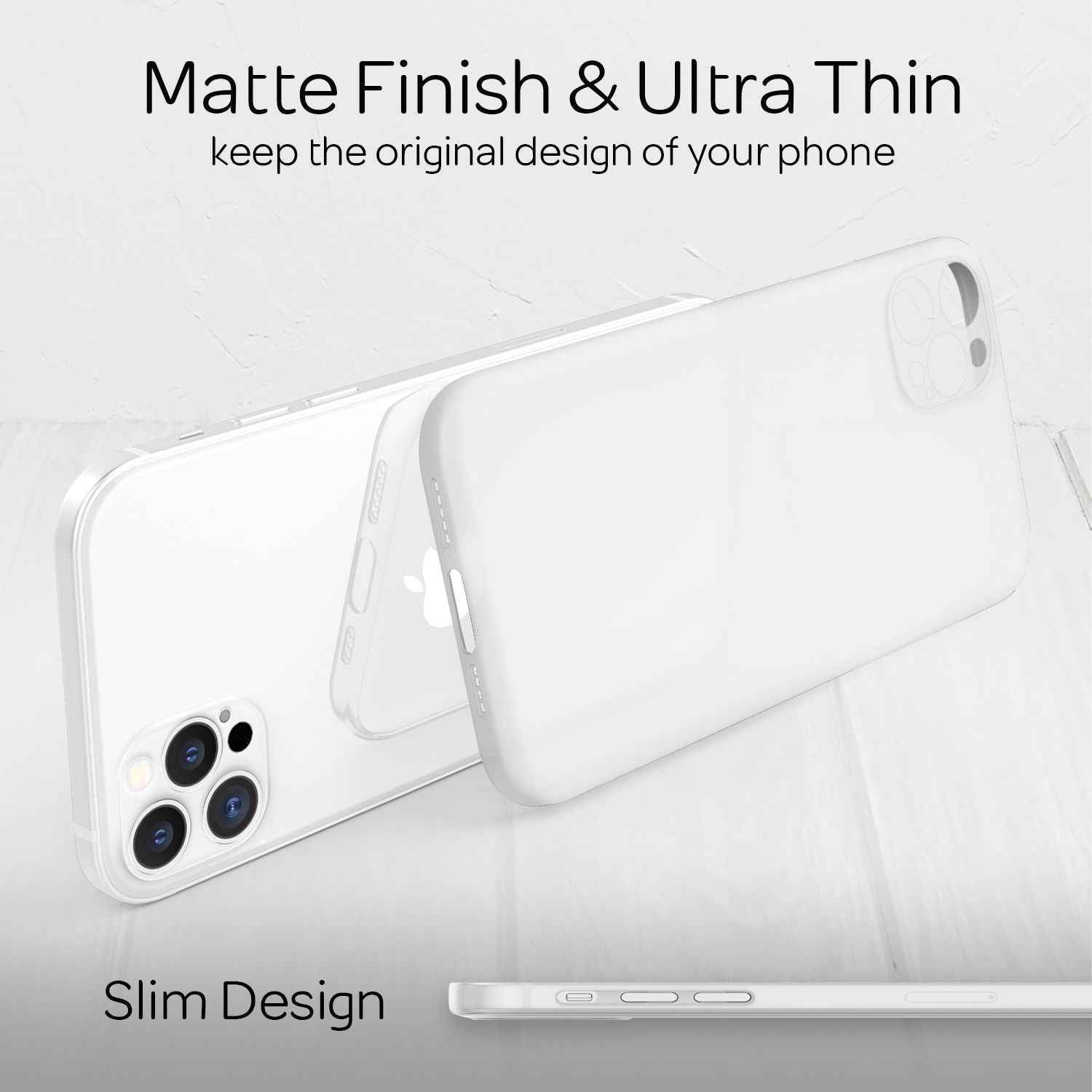 NALIA Extra Dünn Hard Case für iPhone 12 Pro, Ultra Slim Handy Hülle