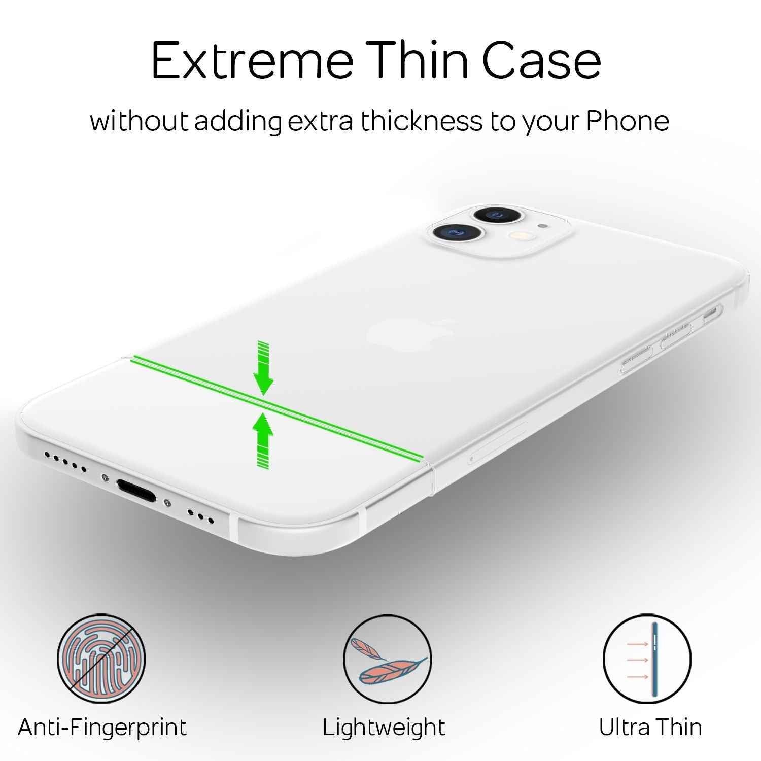 NALIA Extra Dünn Hard Case für iPhone 12 Pro, Ultra Slim Handy Hülle