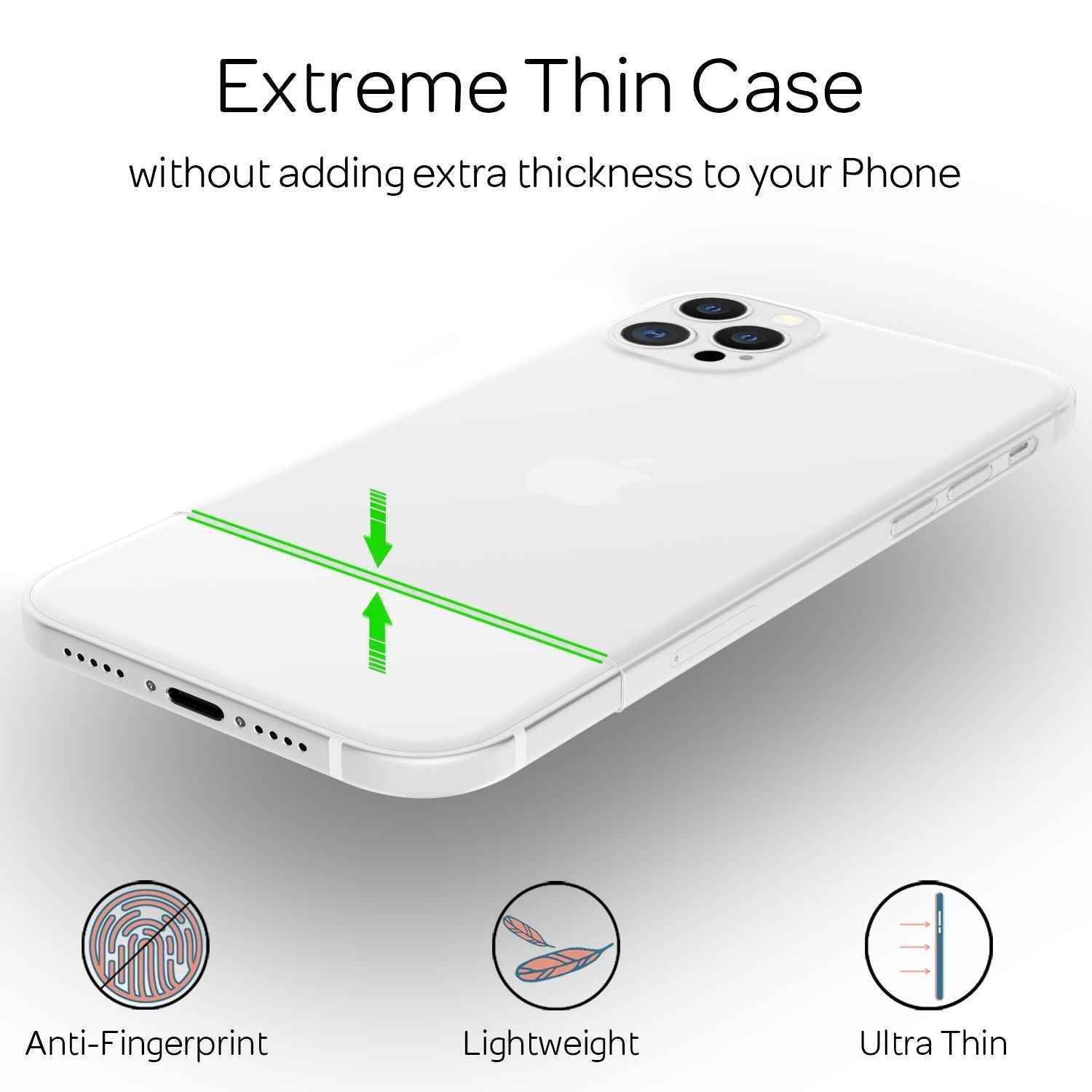 NALIA Extra Dünn Hard Case für iPhone 12 Pro, Ultra Slim Handy Hülle
