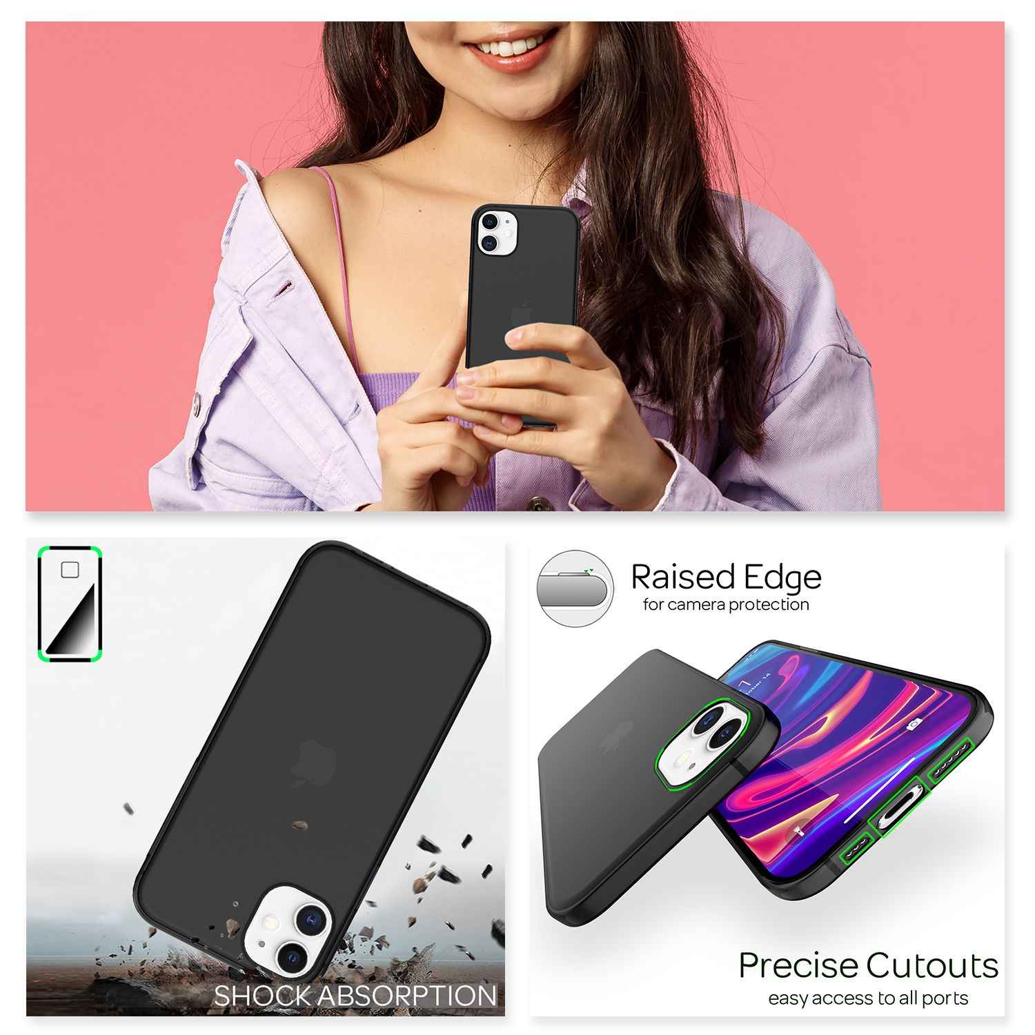 NALIA Extra Dünn Hard Case für iPhone 12 Pro, Ultra Slim Handy Hülle