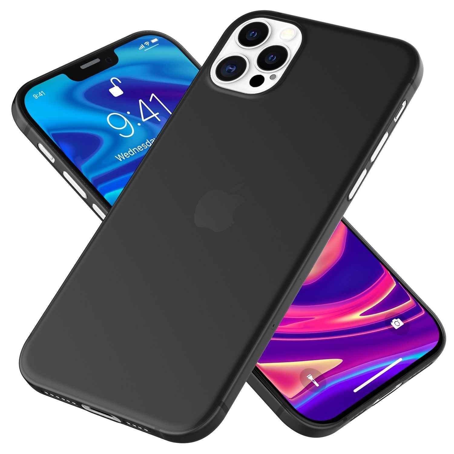 NALIA Extra Dünn Hard Case für iPhone 12 Pro Max, Ultra Slim Handy Hülle Cover