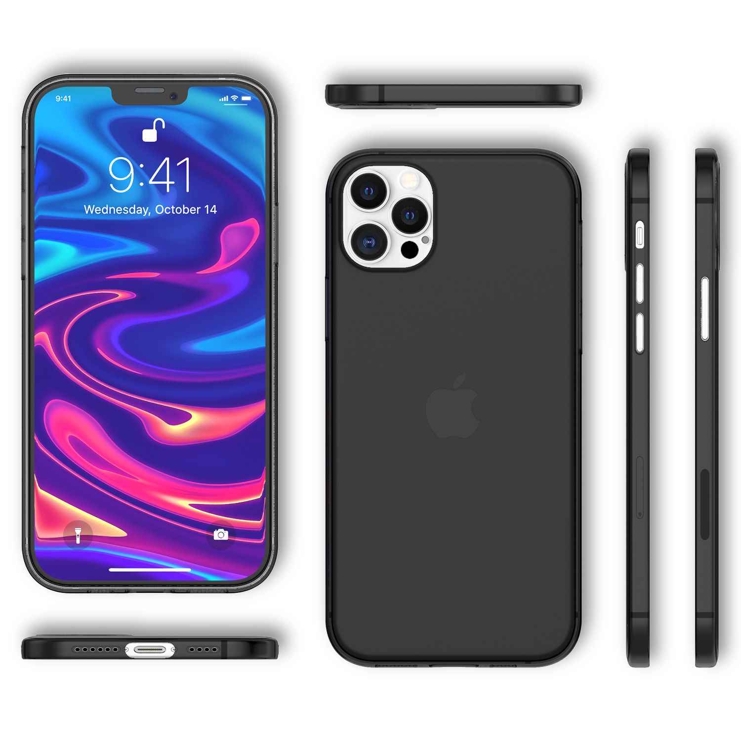 NALIA Extra Dünn Hard Case für iPhone 12 Pro Max, Ultra Slim Handy Hülle Cover