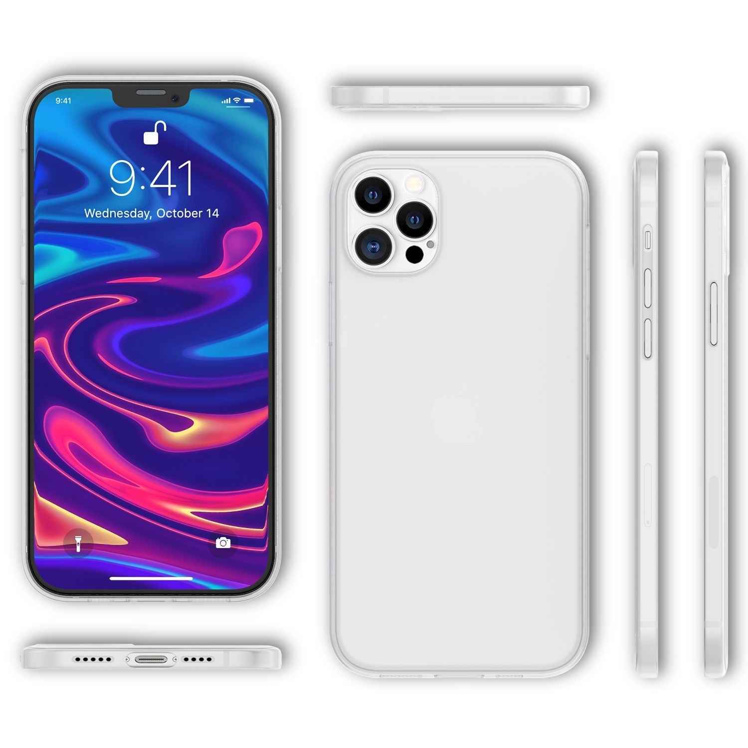 NALIA Extra Dünn Hard Case für iPhone 12 Pro Max, Ultra Slim Handy Hülle Cover