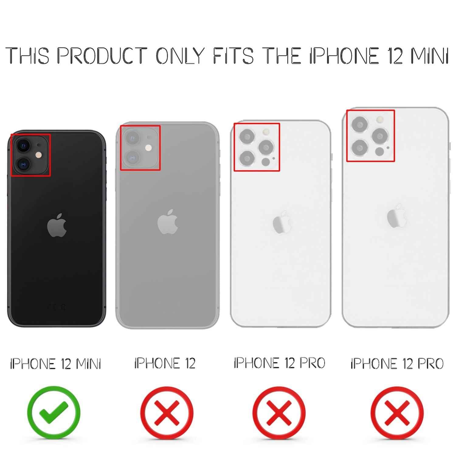 NALIA Klare Neon Handy Hülle für iPhone 12 Mini, Bunt Durchsichtig Cover Case