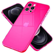 NALIA Klare Neon Handy Hülle für iPhone 12 Pro Max, Bunt Durchsichtig Cover Case