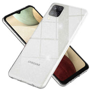 NALIA Glitzer Handy Hülle für Samsung Galaxy A12, Glitzer Handyhülle Cover Schutz Etui