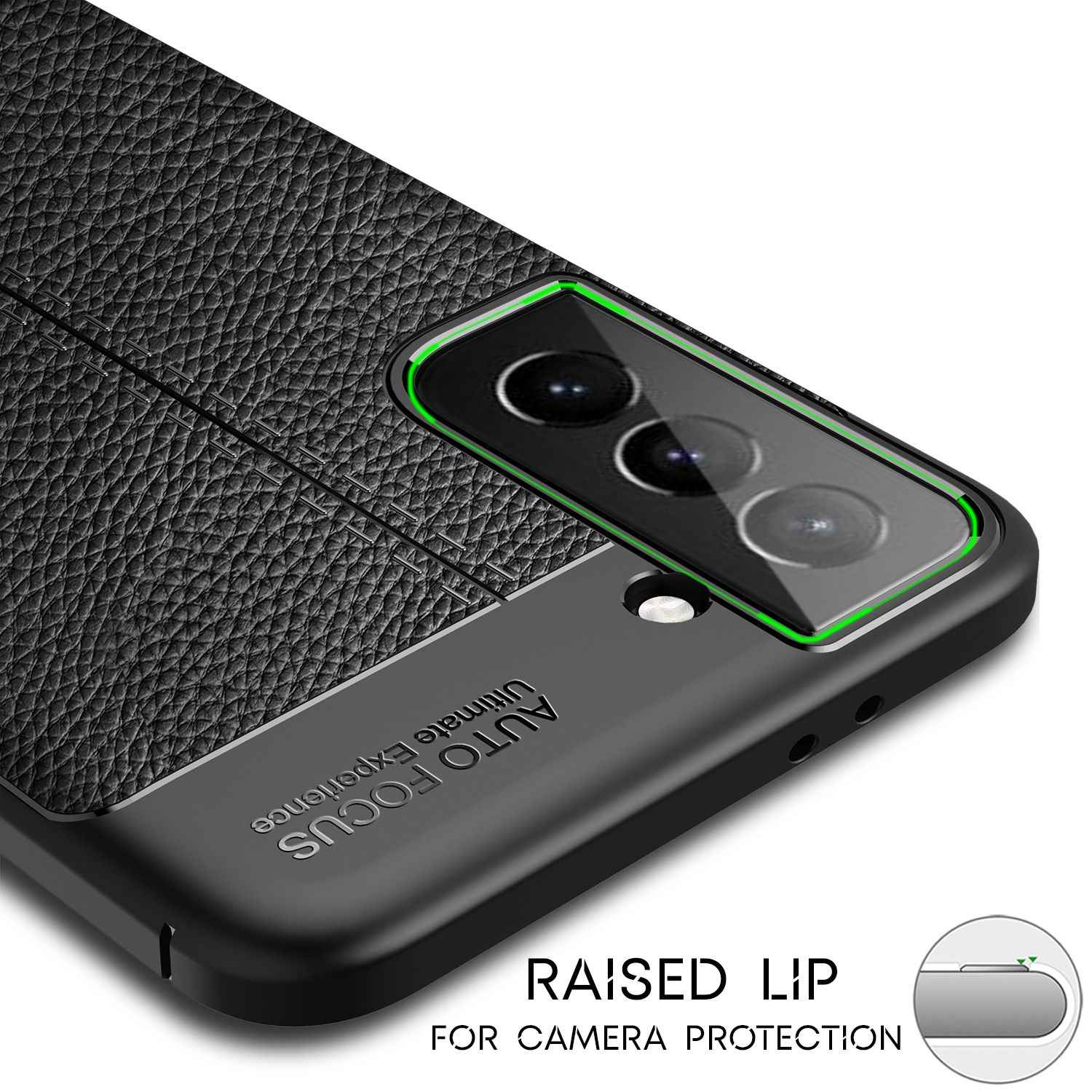 NALIA Design Handy Hülle für Samsung Galaxy S21, Leder Look Case Cover Slim Etui