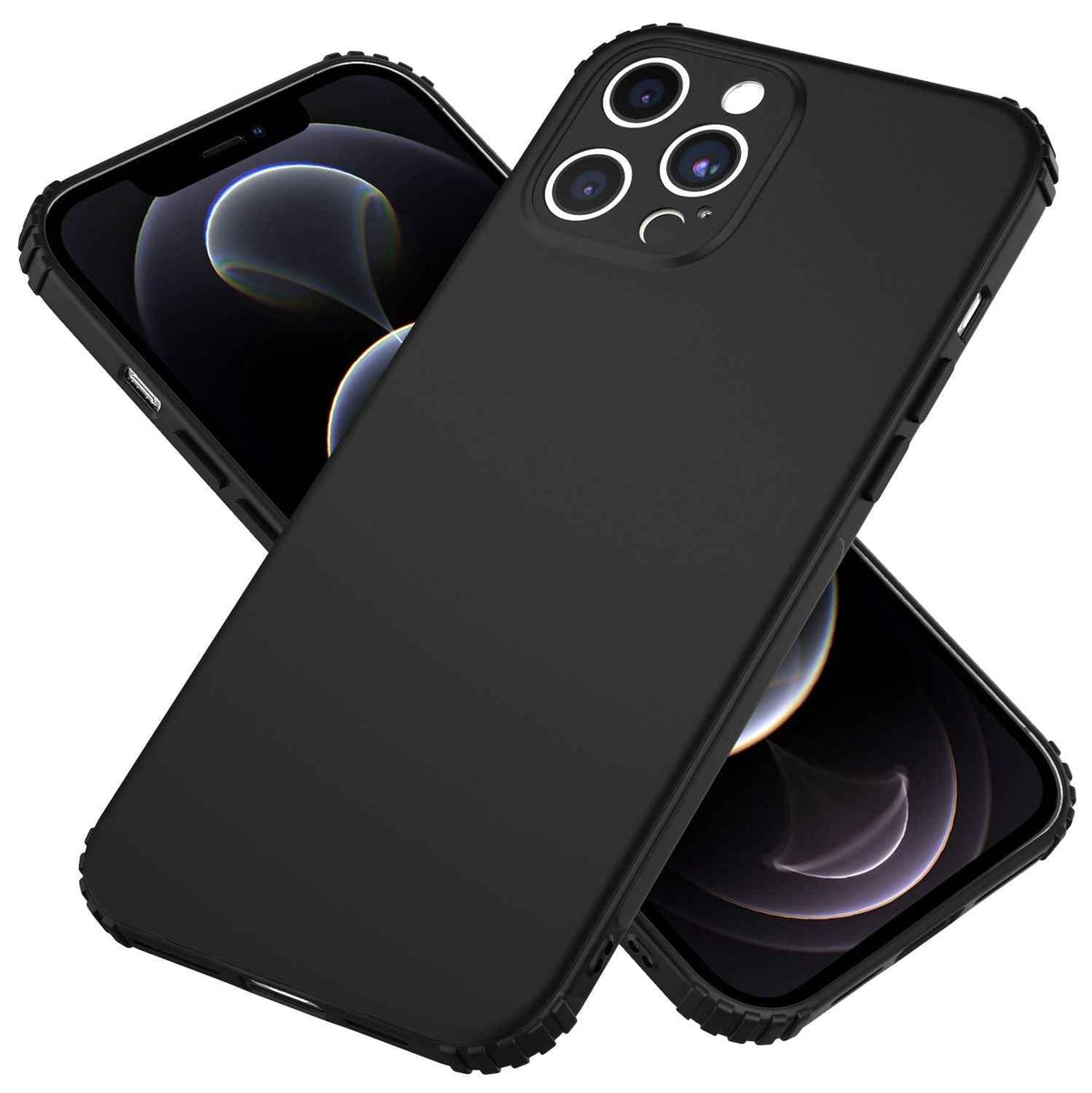 NALIA Handy Hülle für iPhone 12 Pro Max, Extra Dünn Silikon Cover Case Bumper