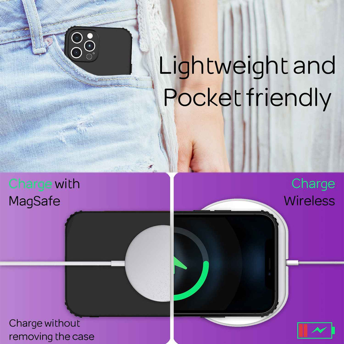 NALIA Handy Hülle für iPhone 12 Pro Max, Extra Dünn Silikon Cover Case Bumper